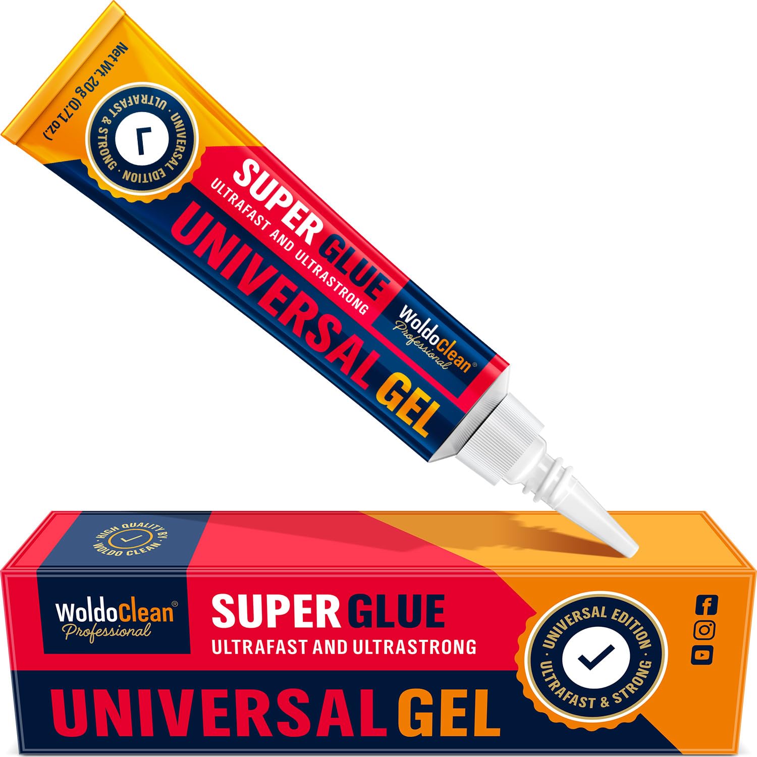 Superglue gel extra fuerte y resistente al agua 20g - Adhesivo reparador con consistencia de gel