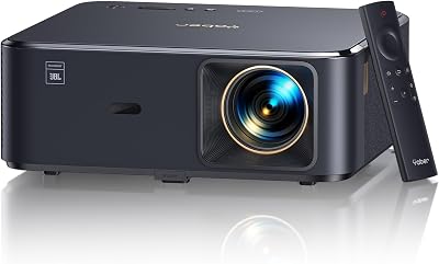 Videoprojecteur 4K avec Son JBL, Google TV 11.0, YABER Projecteur Video WiFi 6 Bluetooth 5.2, K2s Retroprojecteur Portable 20W Haut-Parleurs, Full HD 1080P, Auto Focus/Keystone