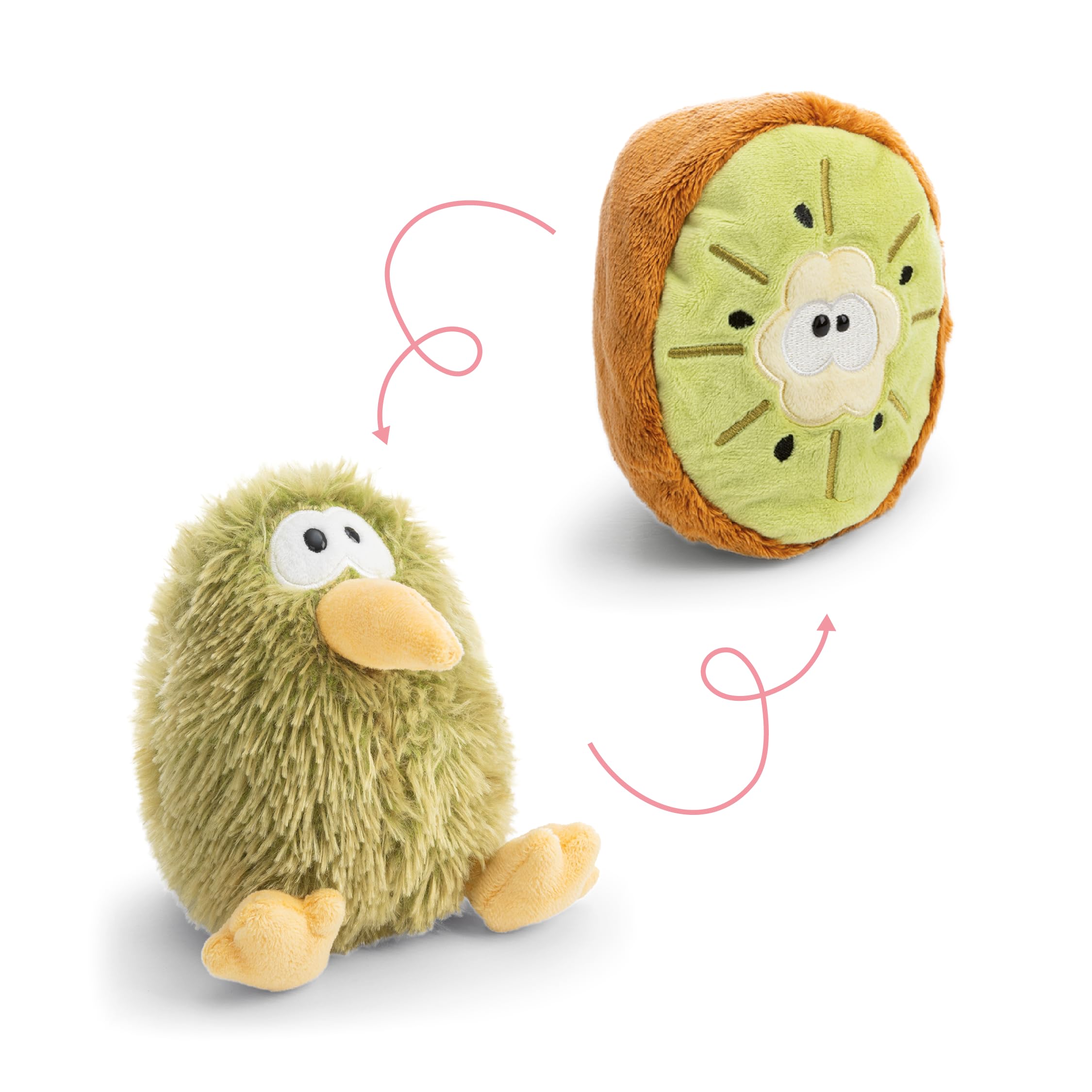 NICI Kuscheltier Kiwi mit Wendefunktion 15cm 2 in 1 - grün - Weiches NICI-Plüschtier – Ideal zum Kuscheln, Spielen und als Begleiter zu Hause, im Kindergarten oder unterwegs | 62991