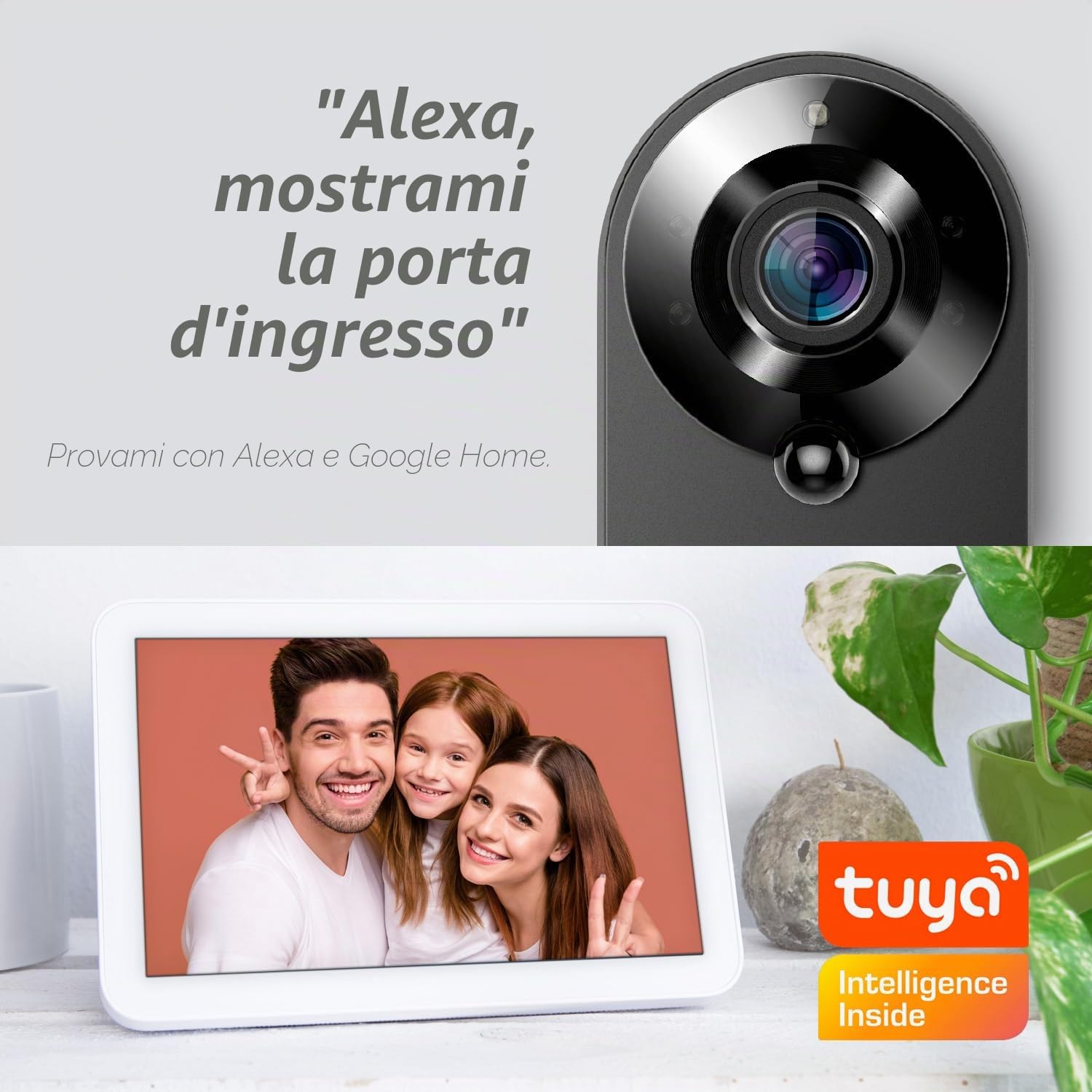 Spioncino digitale WiFi Outdoor AYR 761. Proteggi la tua porta. Sensore di movimento, infrarossi e visione notturna. Prova me con Alexa e Google Home.