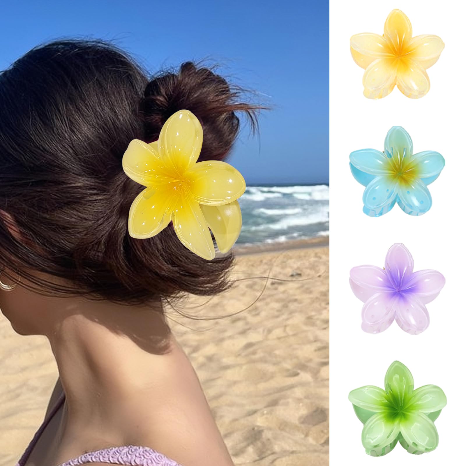 10 pezzi Fermagli per capelli da donna con fiori artificiali di