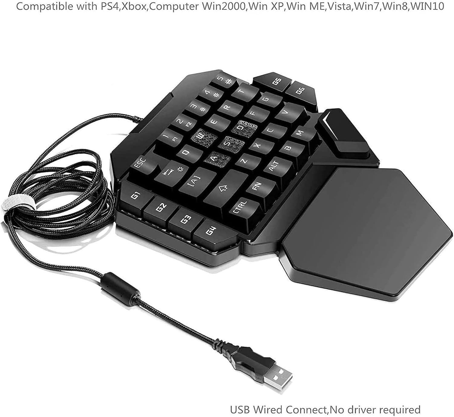Klawiatura i Mysz do Gier, Klawiatura imitująca mechaniczną USB Gamer z Podświetleniem RGB dla PC
