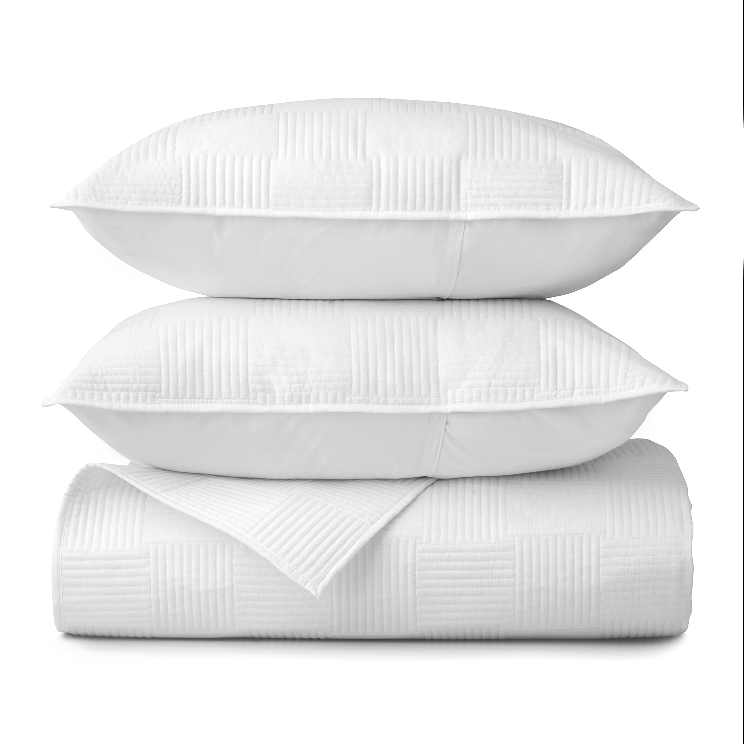 Amazon.com: Welspun Basics Preston 100% Cotton Sateen Quilt Set | King /Cal  King Set | 108” x 92” | Smooth & Soft | Lightweight | Hypoallergenic | All  Season | White by Welhome : Home & Kitchen