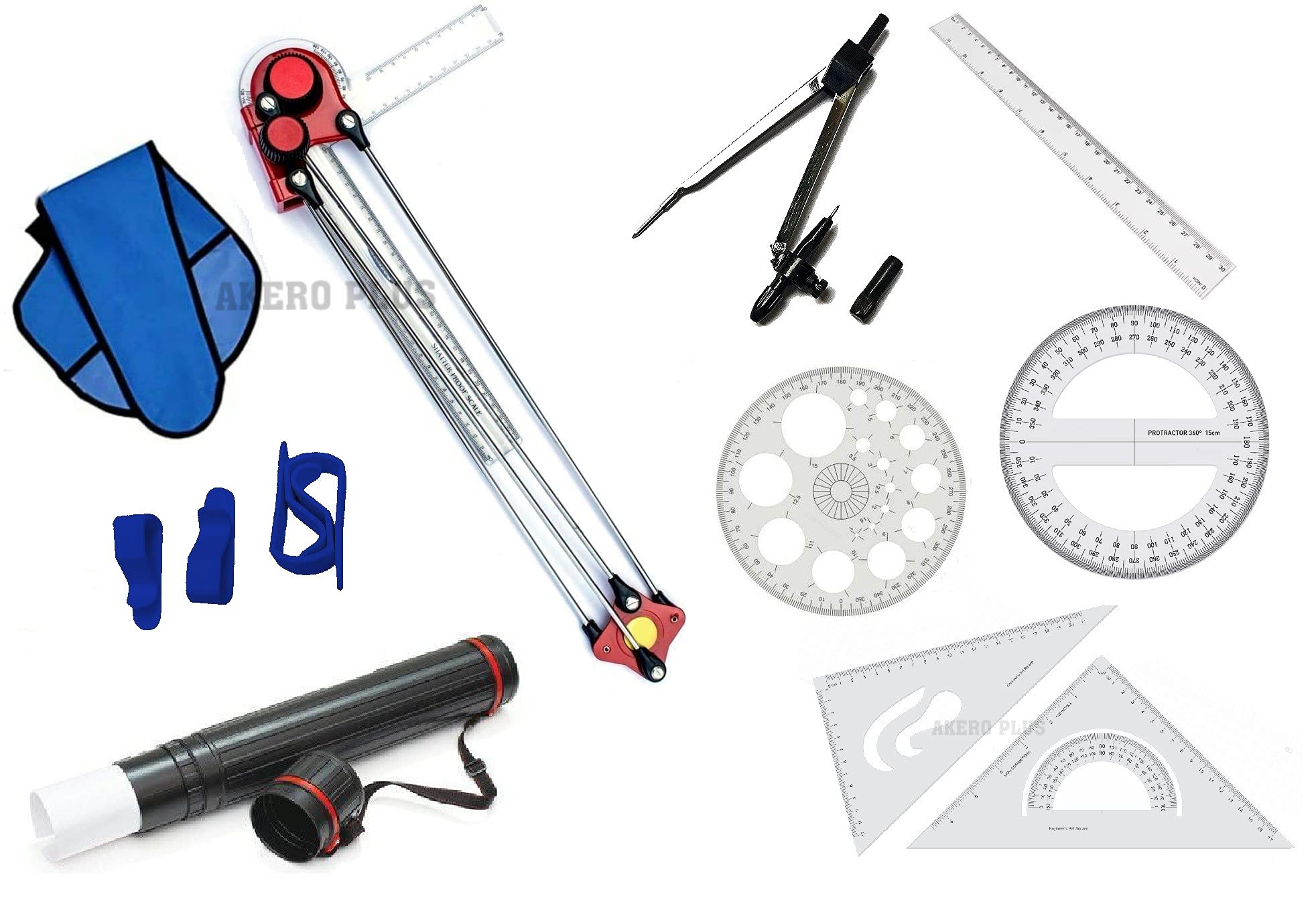 Buy AKERO Plus Engineering Drawing Kit Set of 8 items Mini Drafter