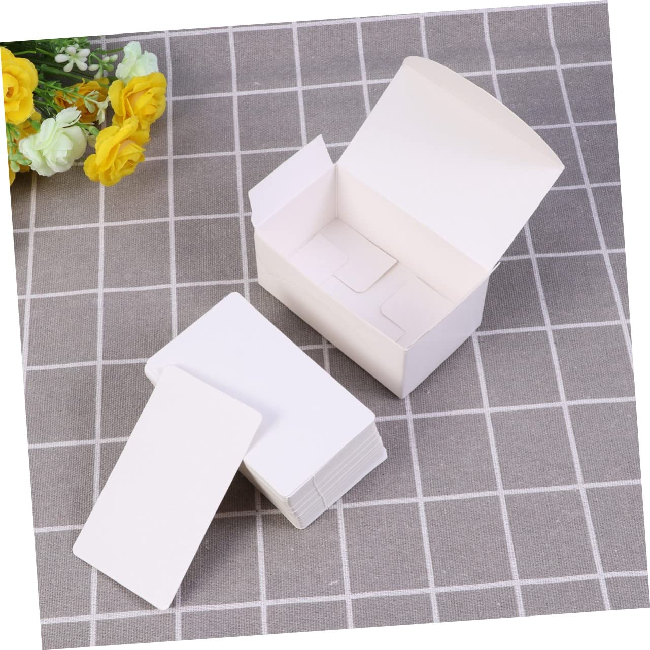 NUOBESTY Lot De 10 Cartes De Vocabulaire Kraft Vierges Cartes Flash De Message Blanches Vierges De Notes De Bureau 100 Pièces X 10