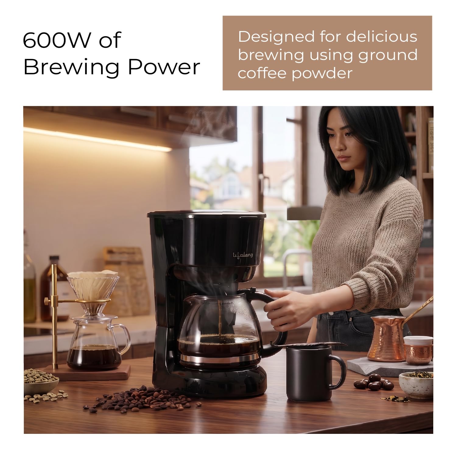 Lifelong Drip Coffee Maker - 5 Cup Coffee Machine -5 Lifelong Drip Coffee Maker - 5 Cup Coffee Machine -5