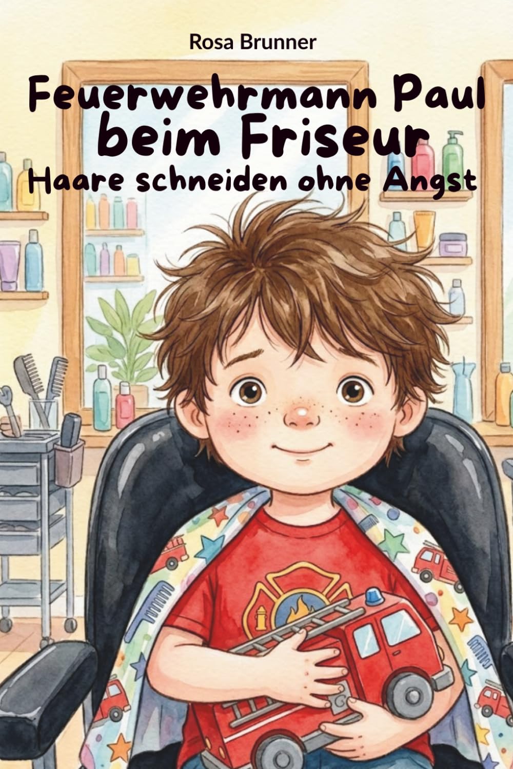 Feuerwehrmann Paul beim Friseur: Haare schneiden ohne Angst - Liebevolles Bilderbuch für Kinder ab 3 Jahren über den ersten Friseurbesuch | Mit Schneide-Übungen, Ausmalbildern und Mitmach-Seiten