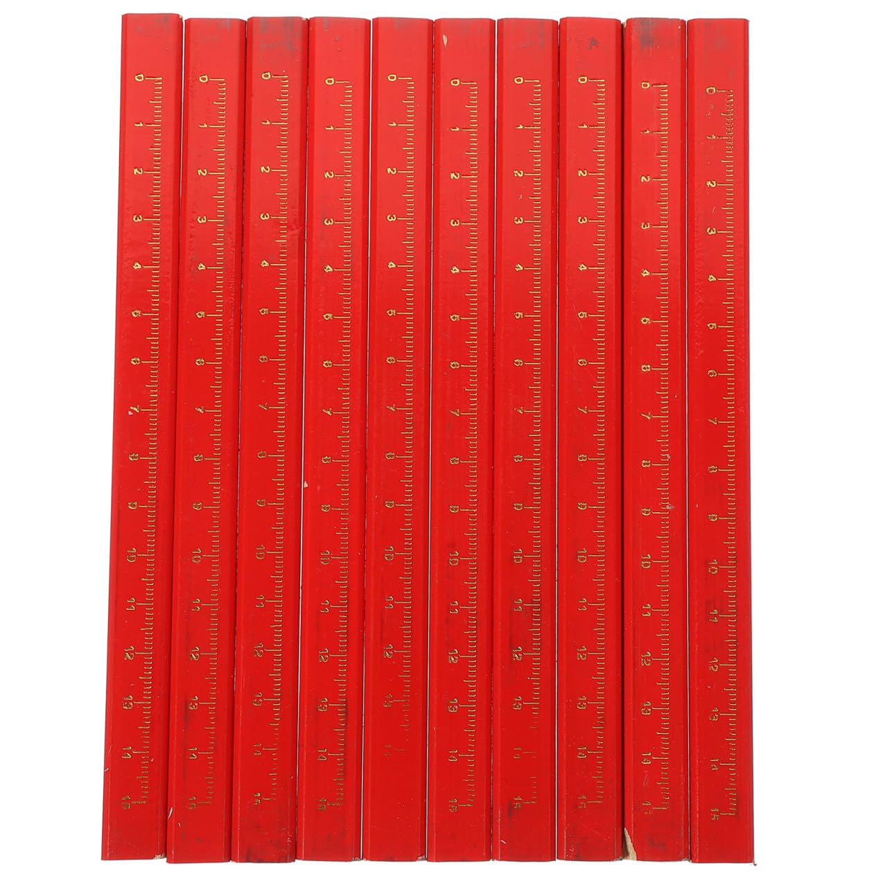 Sewroro 72 Crayons Octogonaux Plats de Charpentier en Bois avec Mine Noire pour Travail du Bois, Crayons de Chantier Professionnels, Marquage Précis pour Construction et Menuiserie