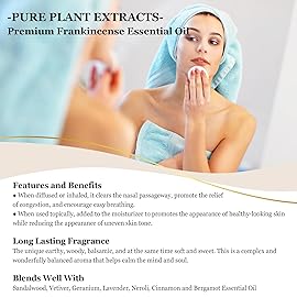 EUQEE Frankincense Essential Oil 118ml Large Bottle Pure Frankincense Oil with Glass Dropper Great for Aromatherapy, Diffuser, Soap Making - 4 Fl.Oz