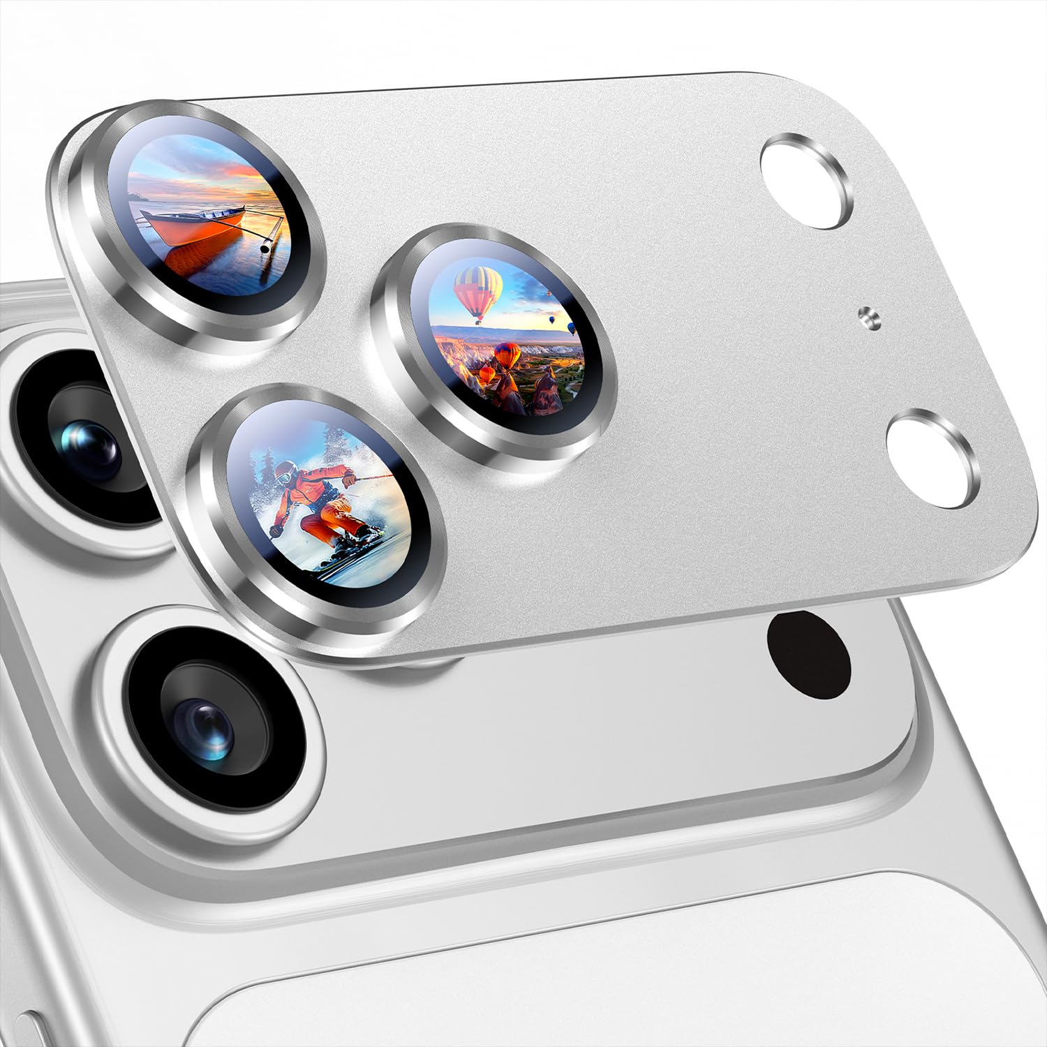 Photo 1 of Uyiton Camera Lens Protector for iPhone 17 Pro Max - Silver