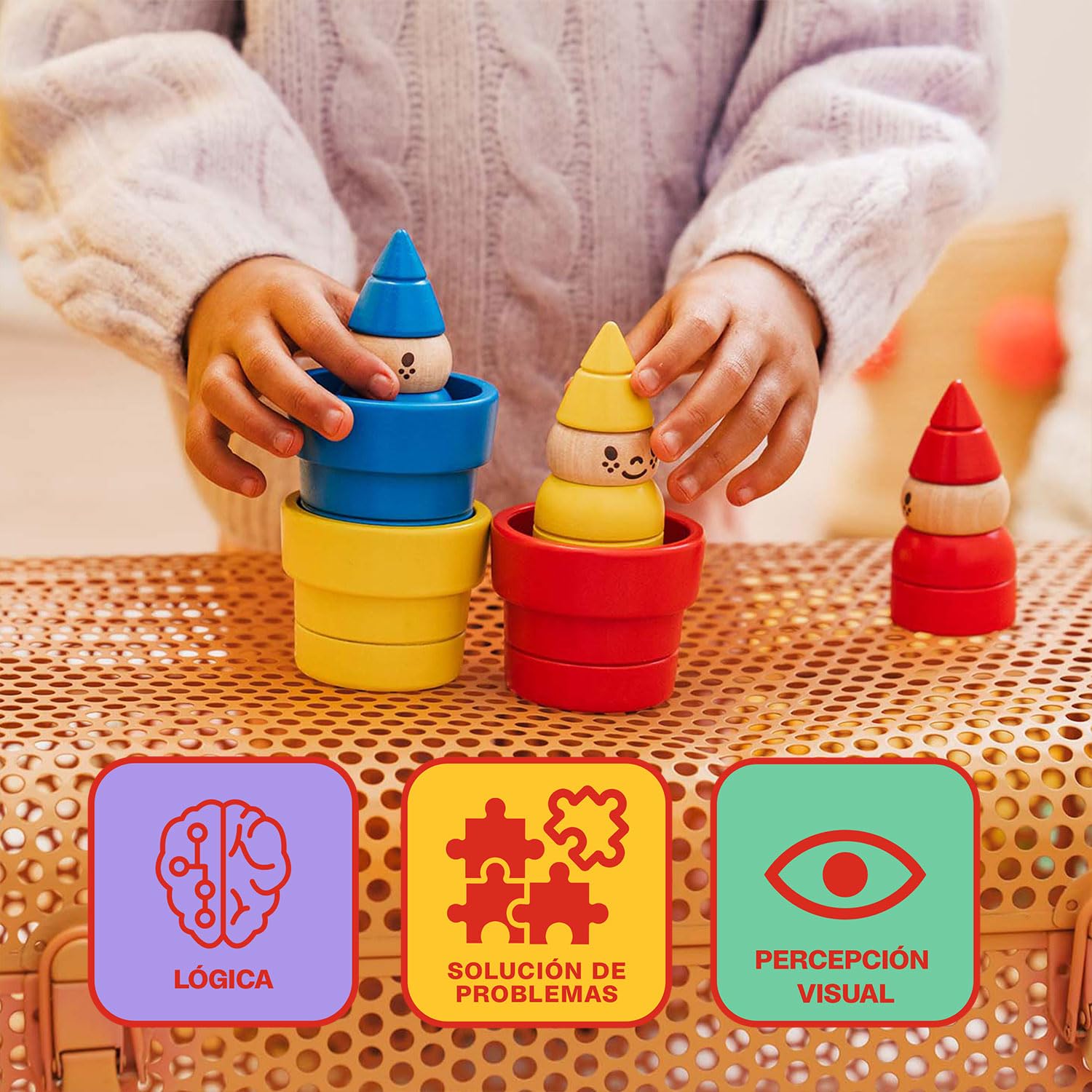 SmartGames - Ogród Krasnali | Gry Edukacyjne 3 Lata Lub Więcej | Puzzle dla dzieci 48 Wyzwań | 1 Gracz