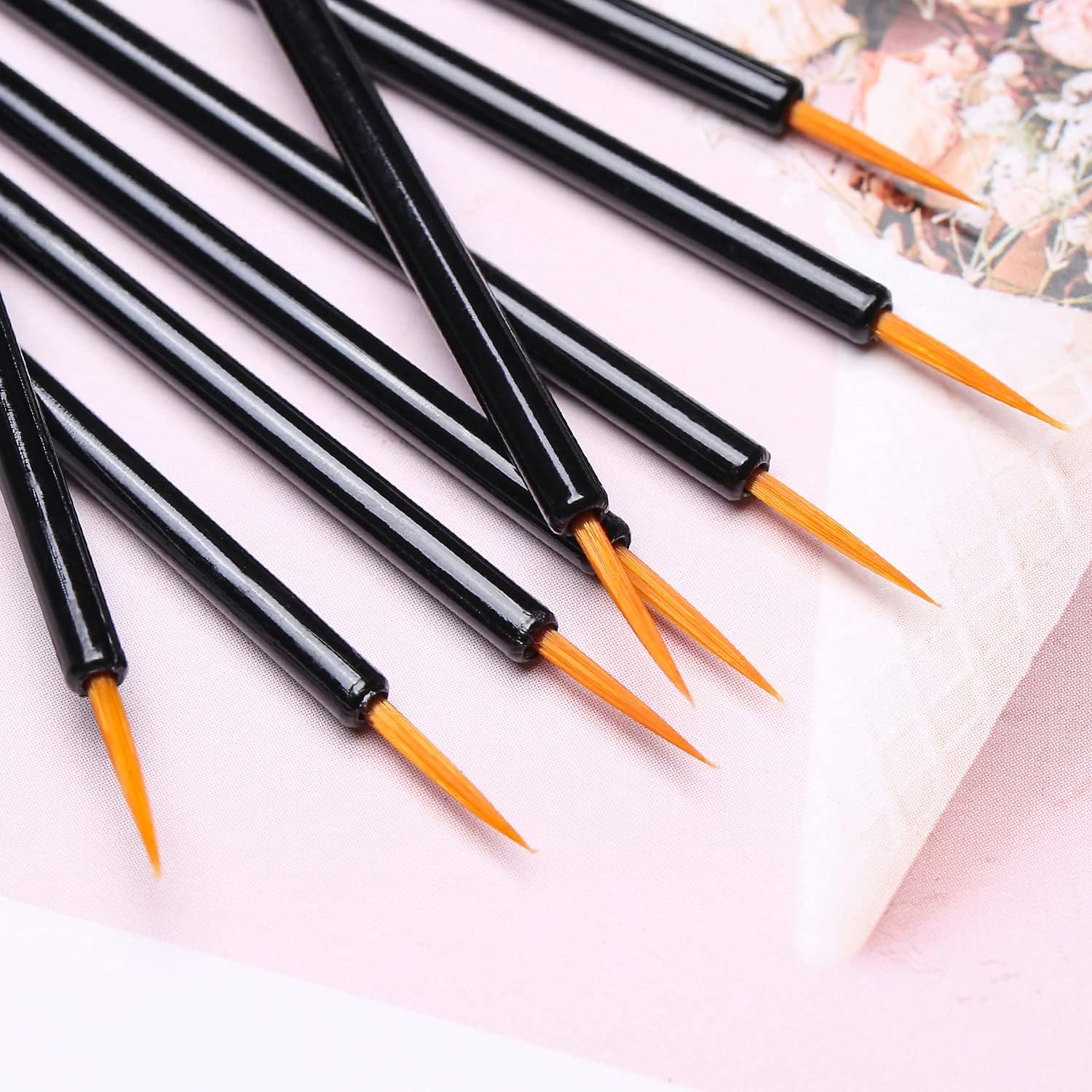 Nyamah Sales 50pcs Eyeliner Brushes With Covers,Eye Liner Wands for Makeup, Eyeliner Applicator Cosmetic Eye Wands Makeup Tool for Eye Line Eyelash Growing 4