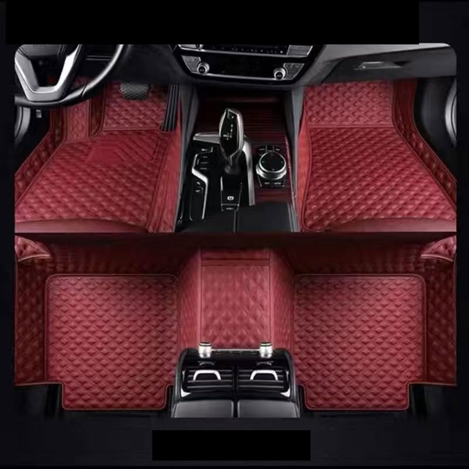 Tapis de sol Toyota Yaris 2008-2011 antidérapants couleur bordeaux