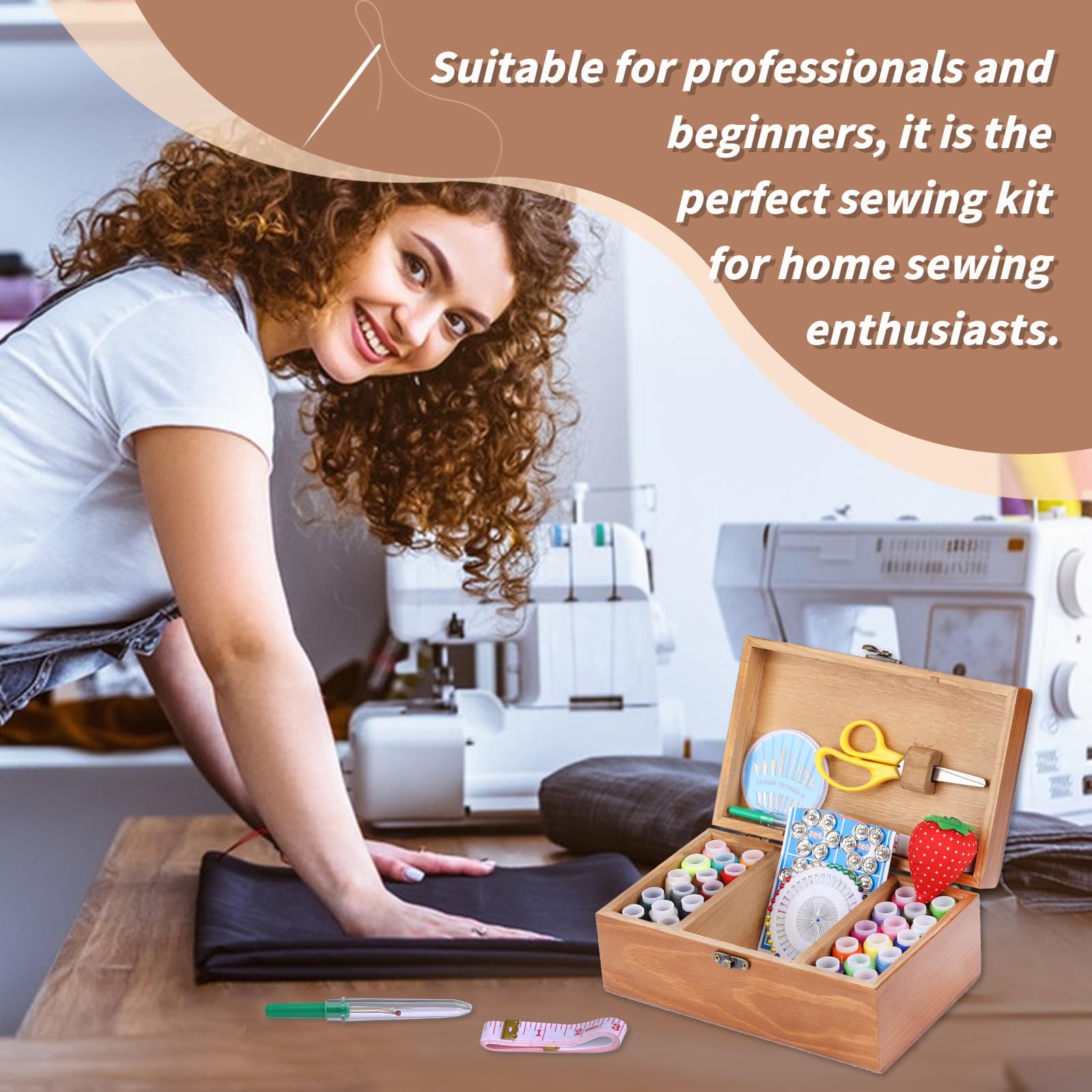 Hand Sewing Kit for Adults - 196 Pcs Travel Kit -6 Hand Sewing Kit for Adults - 196 Pcs Travel Kit -6