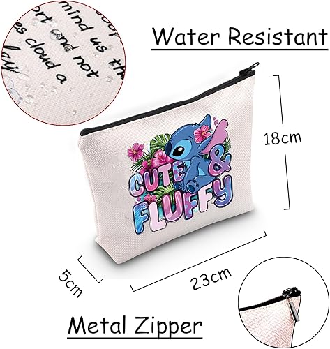 Miniatura 2 de JXGZSO Regalo para amantes de la película de dibujos animados, bolsa de maquillaje hawaiana esponjosa inspirada en la película de dibujos animados