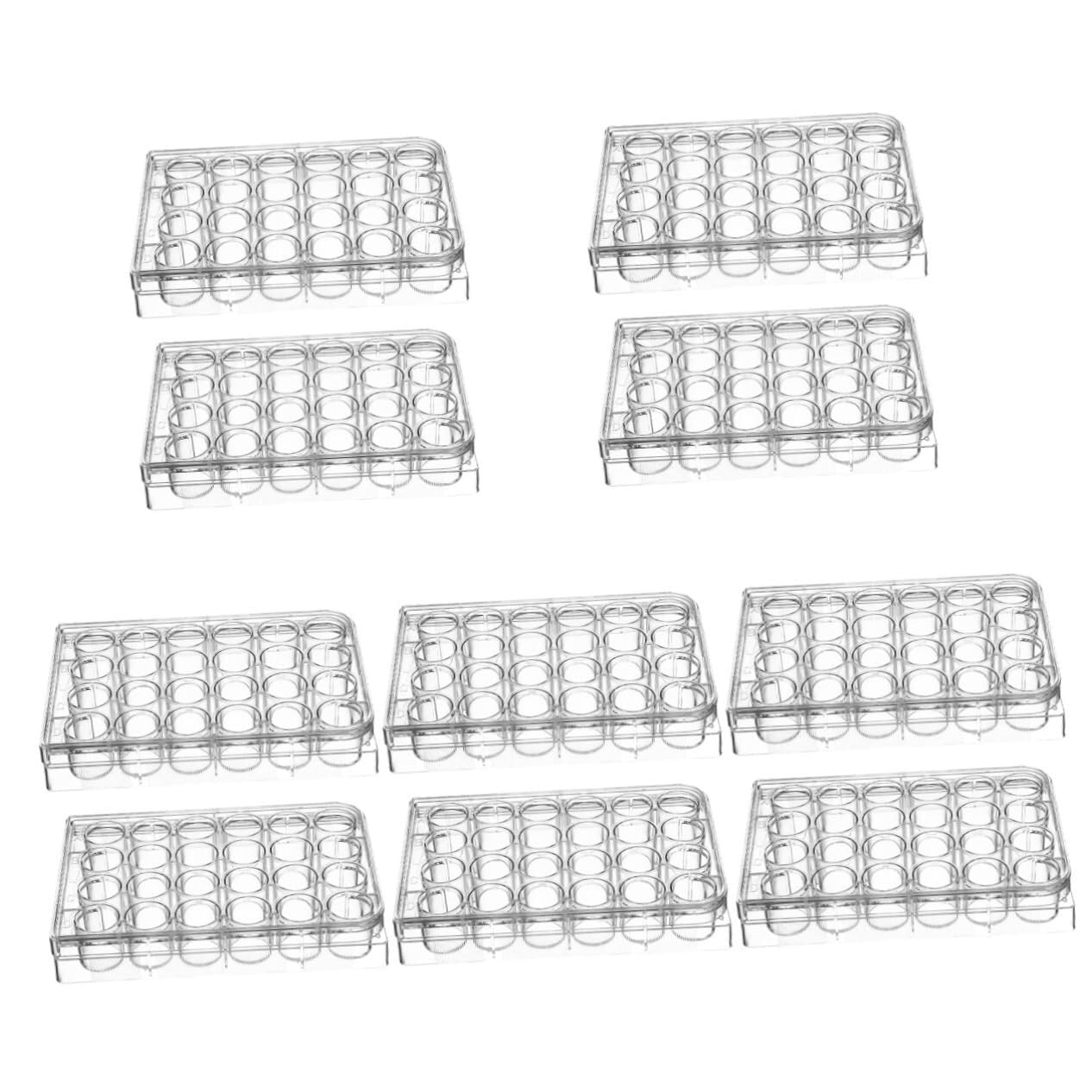 10 Stück Zellkulturplatten mit Deckeln - Polystyrol Laborgewebe-Schale für vielseitige Experimente(Transparentx5pcs,12.50X8.50X2CMx5pcs)