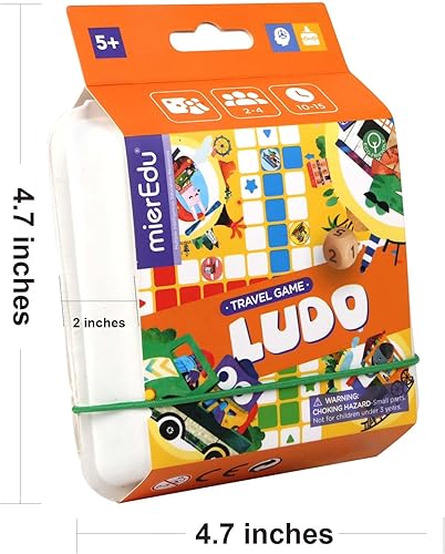 Miniatura 6 de mierEdu Ludo Game, Juego de mesa de viaje, juego de mesa clásico de estrategia para adultos y niños a partir de 6 años