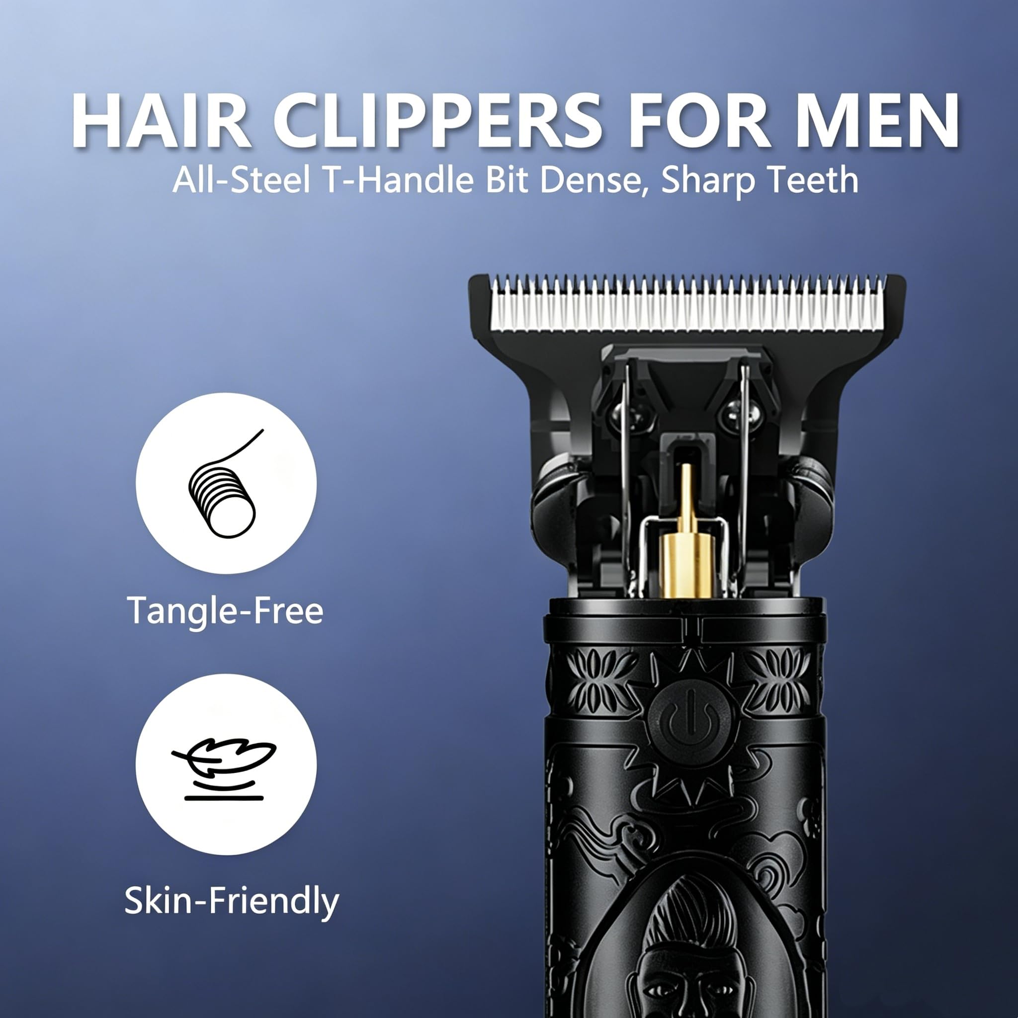Cortapelos para hombres, juego profesional de recortadora de barba inalámbrica con hoja en T, kit de aseo eléctrico, afeitadora eléctrica para uso doméstico y de peluquería