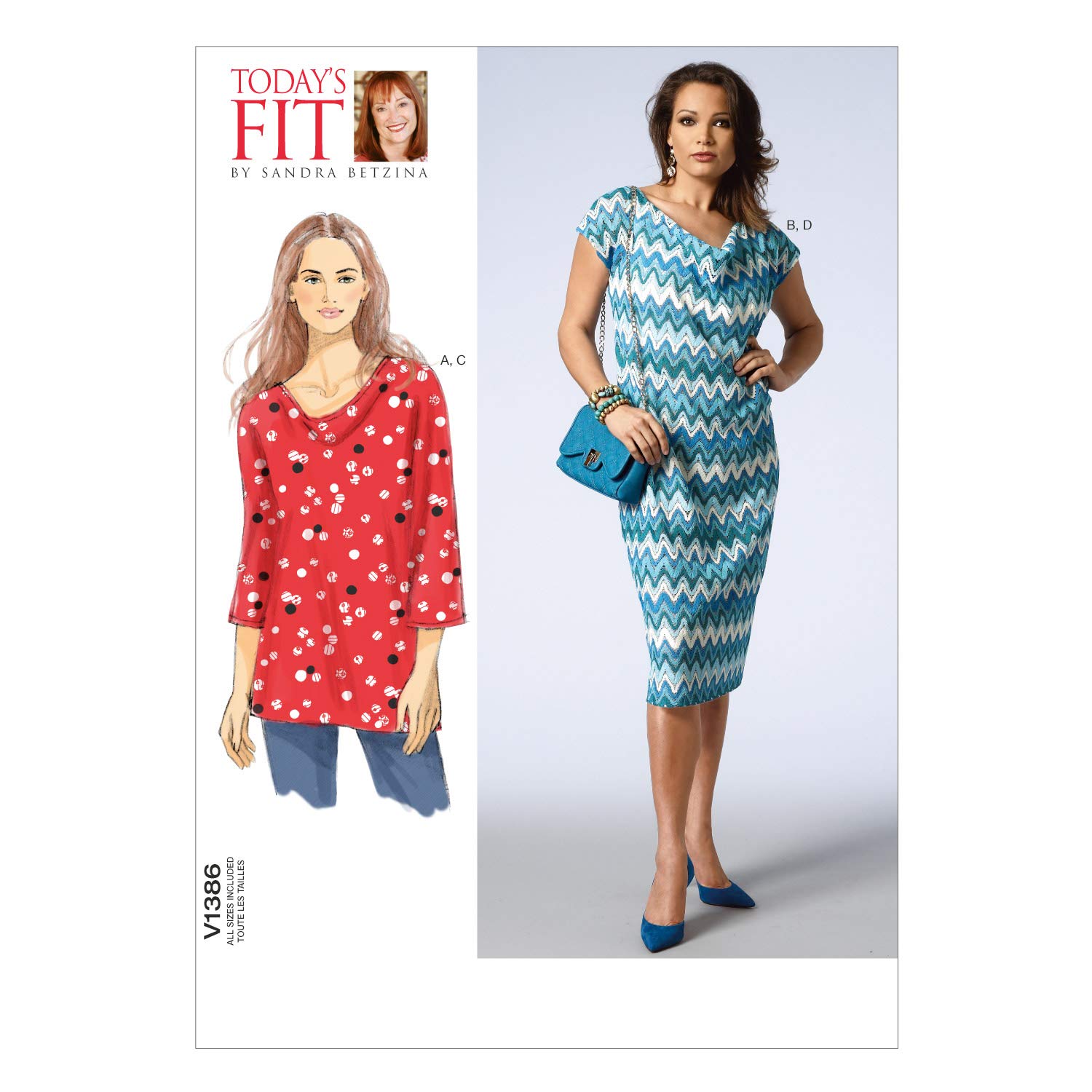 Vogue Patterns Multicolor V1386 Osz Misses Tunic, Multi-Color