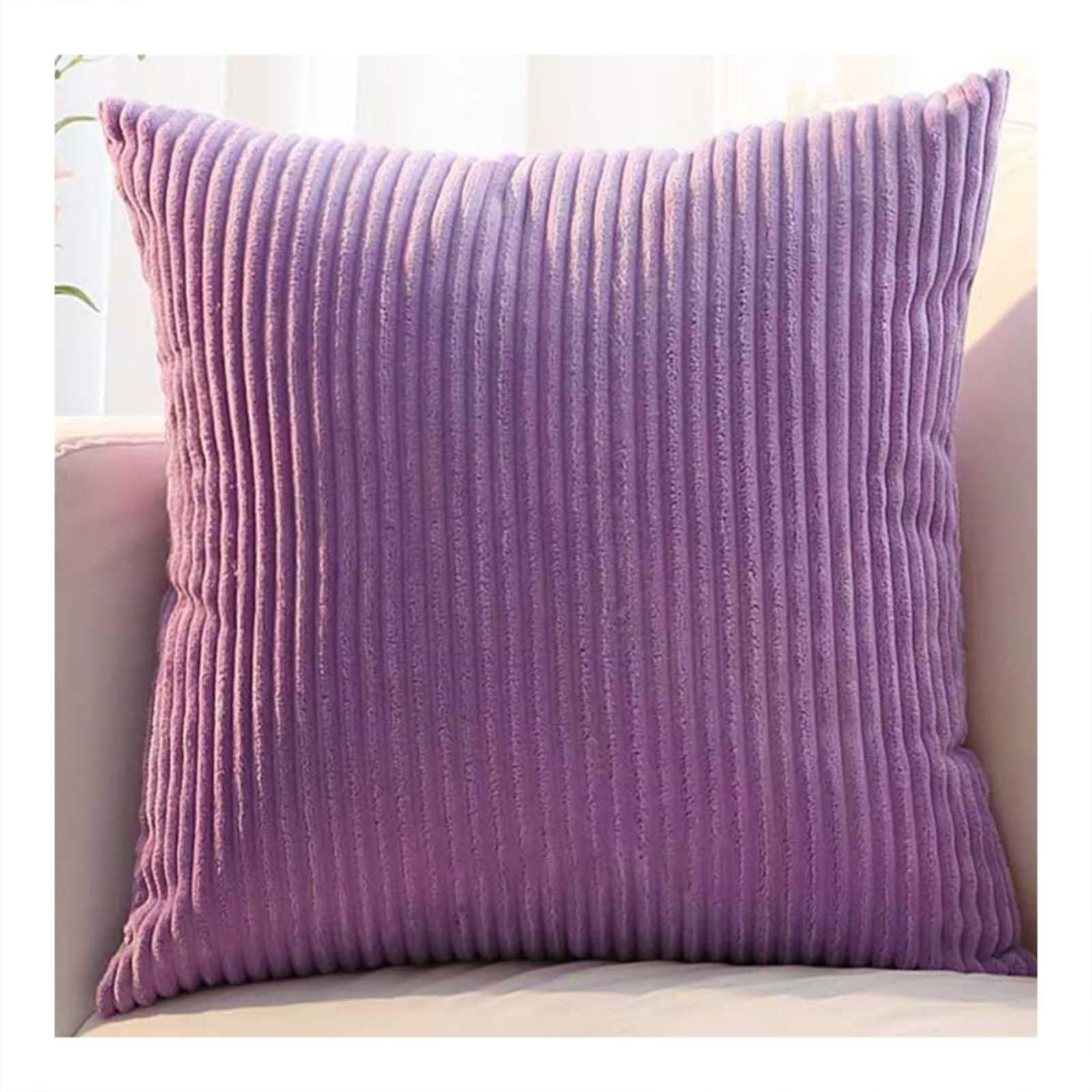 Set of 2 Sofa Pillow Cover corduroy 80x80 Cushion Cases 45x45 60x60 75x75 Decorative Square Throw Pillow Cases with Zipper for Couch Sofa Bed Pillowcase Protectors covers(Color 27,75x75cm/30x30in(2PC)
