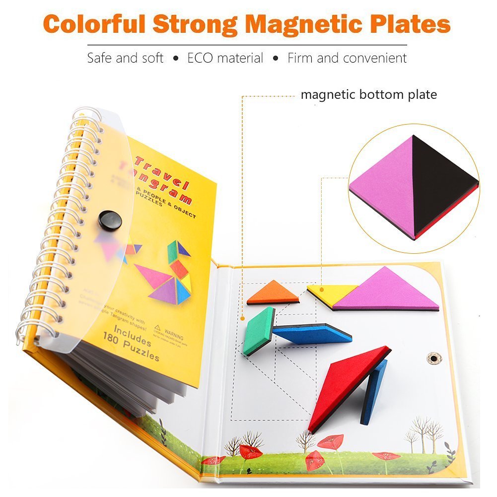 Snapklik.com : Travel Tangram Puzzle - Magnetic Pattern Block Book Road ...