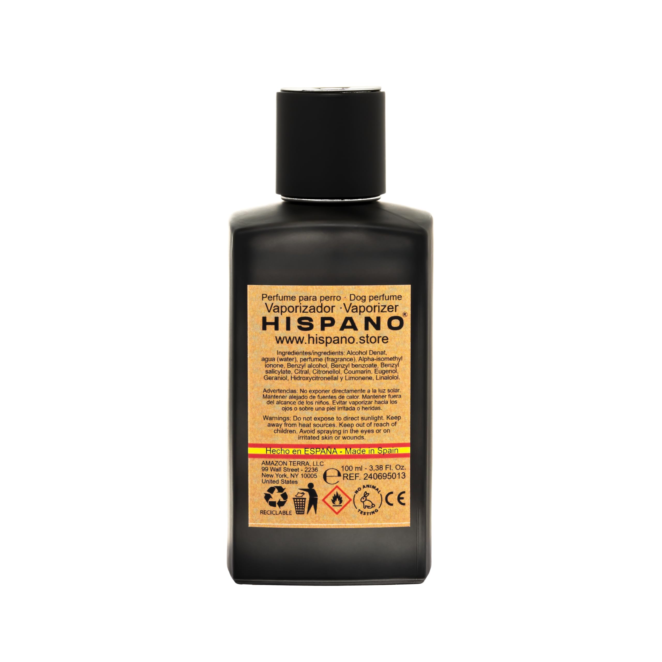 HISPANO SALVAJE Perfume para perros Spray de 100 ml, colonia, cuidado del pelo, fragancia duradera