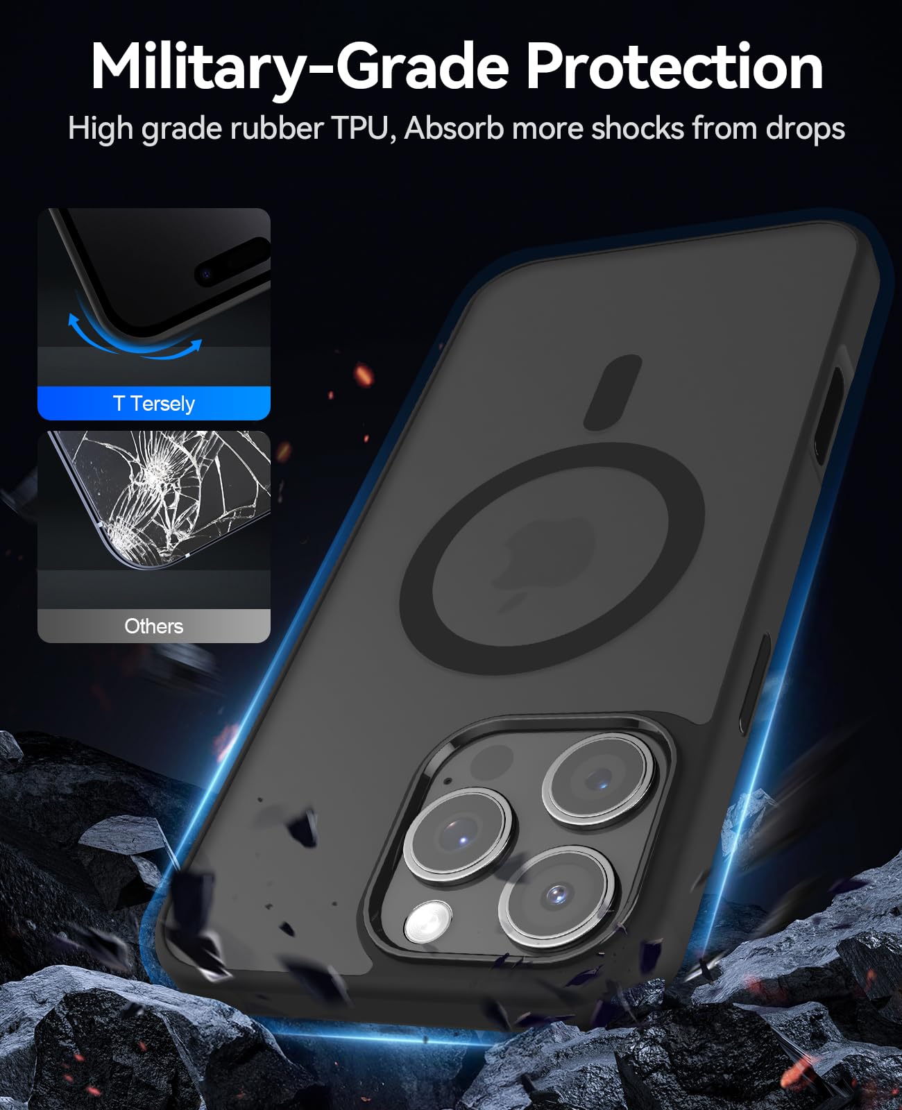 T Tersely Magnetic Case For IPhone 16 Pro Max 6.9-inch,Compatible...