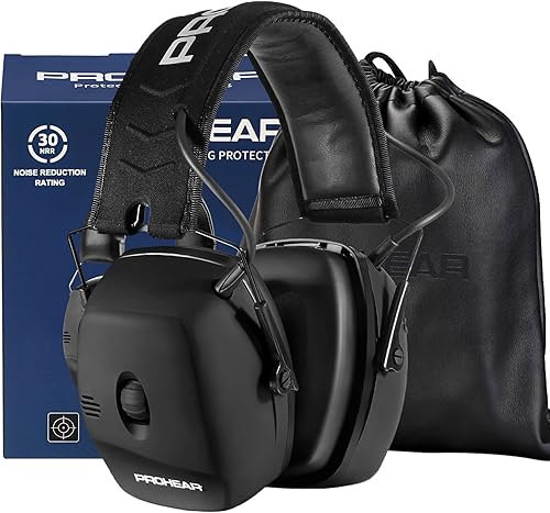 PROHEAR 056 30dB Highest NRR - Orejeras de protección electrónica para disparos de 30dB amplificación de sonido reducción de ruido orejeras
