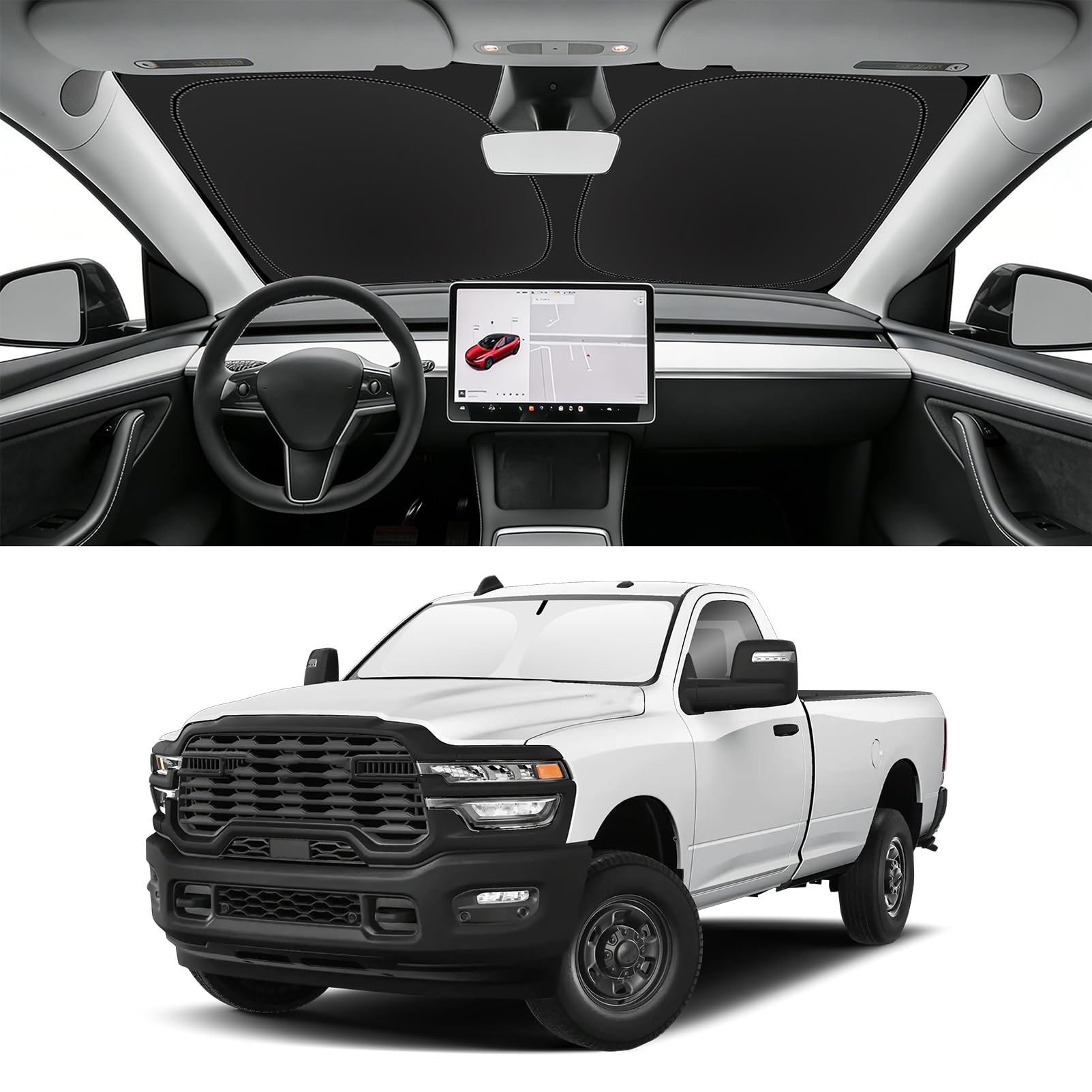 Photo 1 of SLOGENTO Windshield Sun Shade for RAM 2500 3500