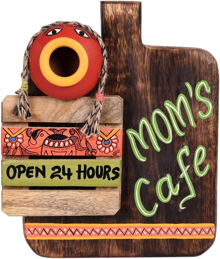 AAKRITI ART CREATIONS Wood Funny Wall Slogan, Multicolour, 7.4x2.4x9 Inch
