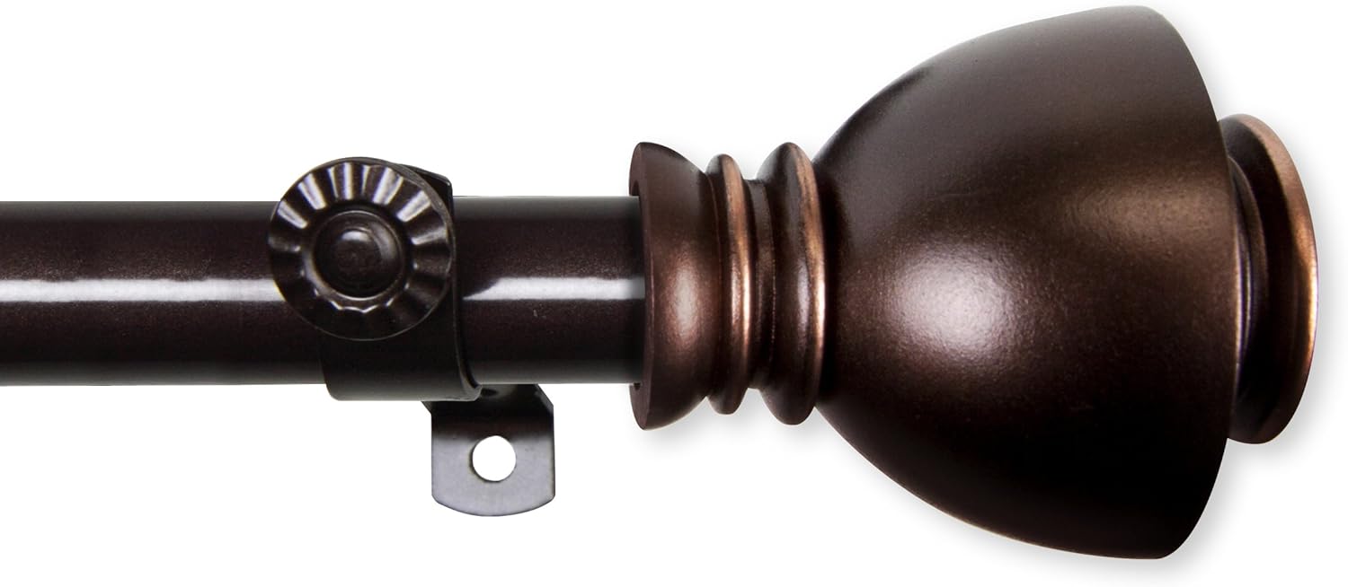 A&F Rod Decor - Stream Curtain Rod 28-48 inch - Satin Nickel