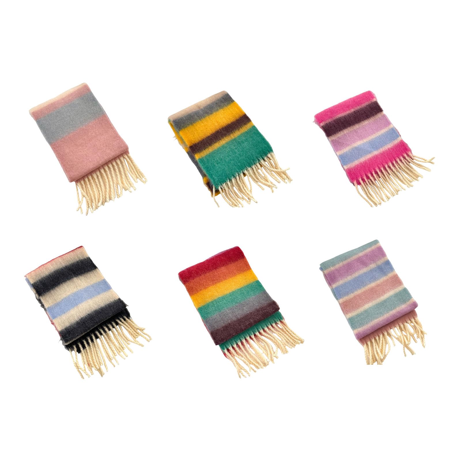 Écharpe colorée pour enfants avec pompons, doux et confortable, accessoire d'hiver chaud pour garçons et filles de 3 à 12 ans