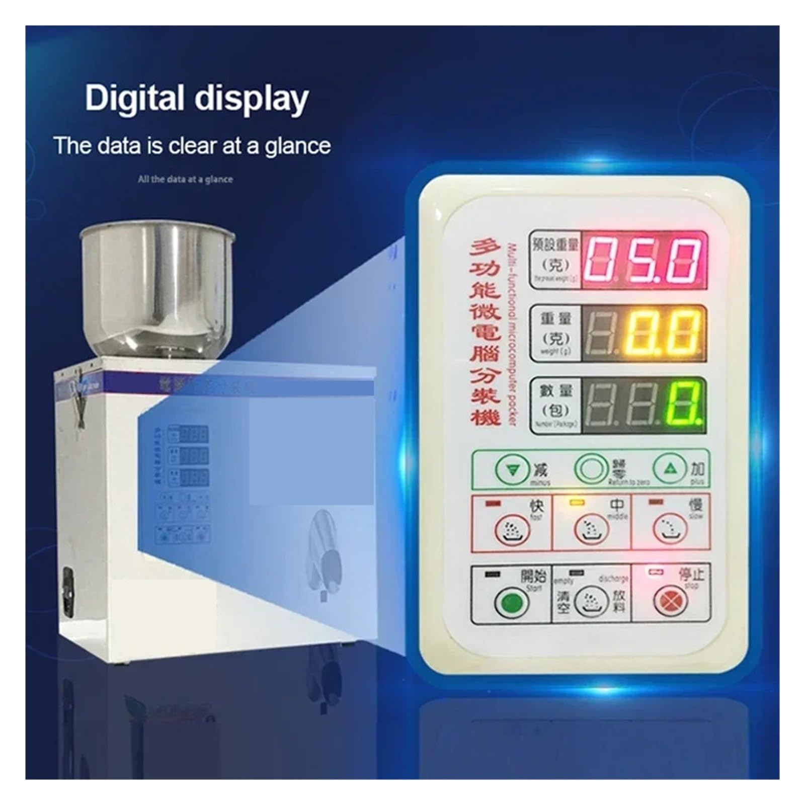 Máquina Automática De Envasado Y Distribución Medidas 1 A 30 G, Dividido Inteligente, Llenado Té En Partículas/bolsas Llenado RáPido Y Preciso