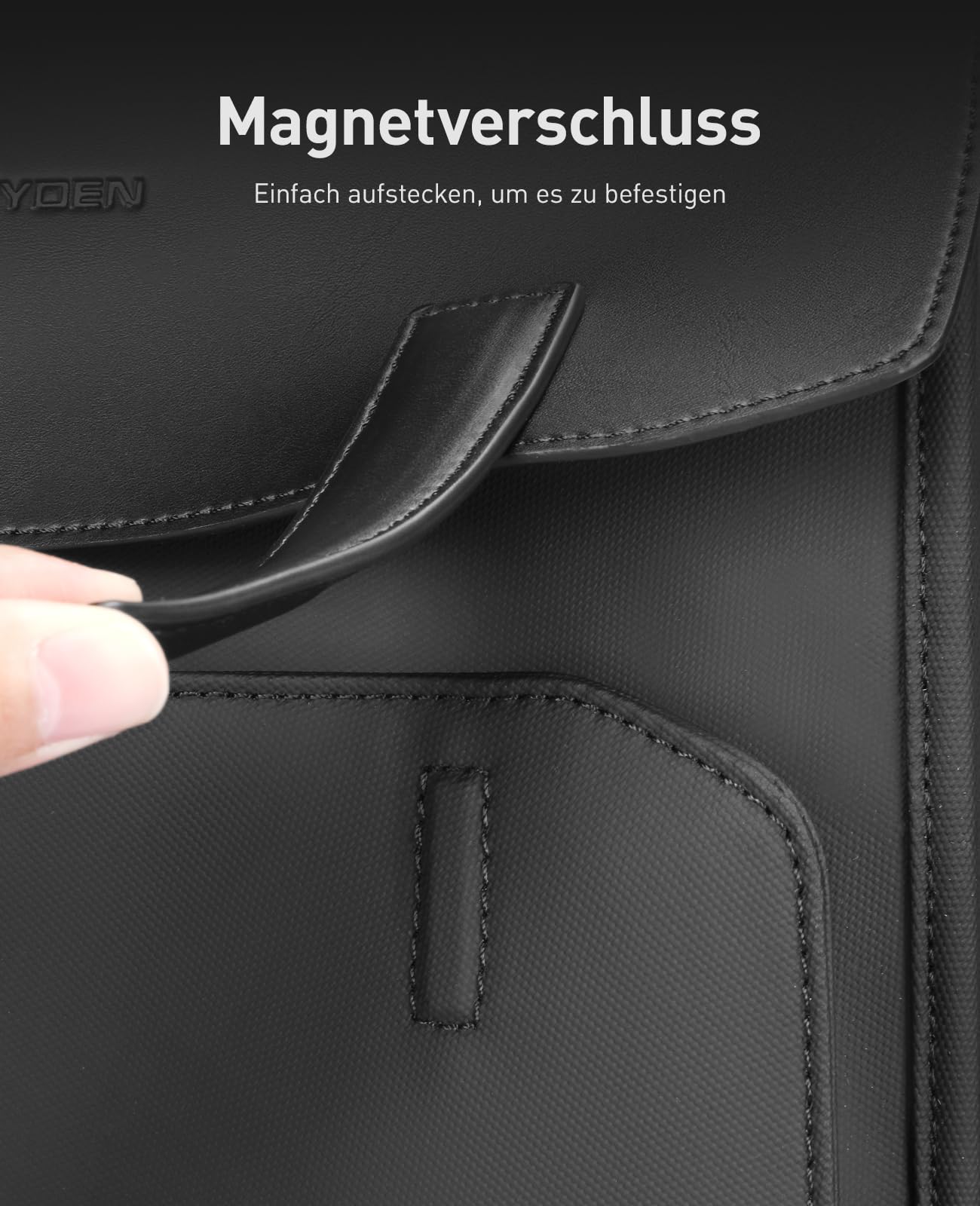 MARK RYDEN Leicht 15,6 Zoll Laptop Rucksack Herren, Water-Resistant Leder Business Rucksack, Multifunktional Hightech-Magnetverschlus Rucksack, Geeignet für Pendeln, Tägliches College, Geschäftsreisen