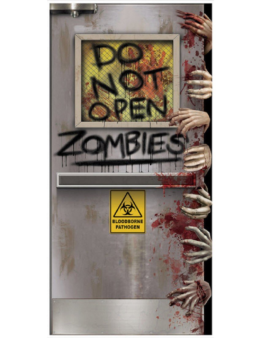 Beistle Zombies Lab Door Cover, 30" by 5', Multicolor