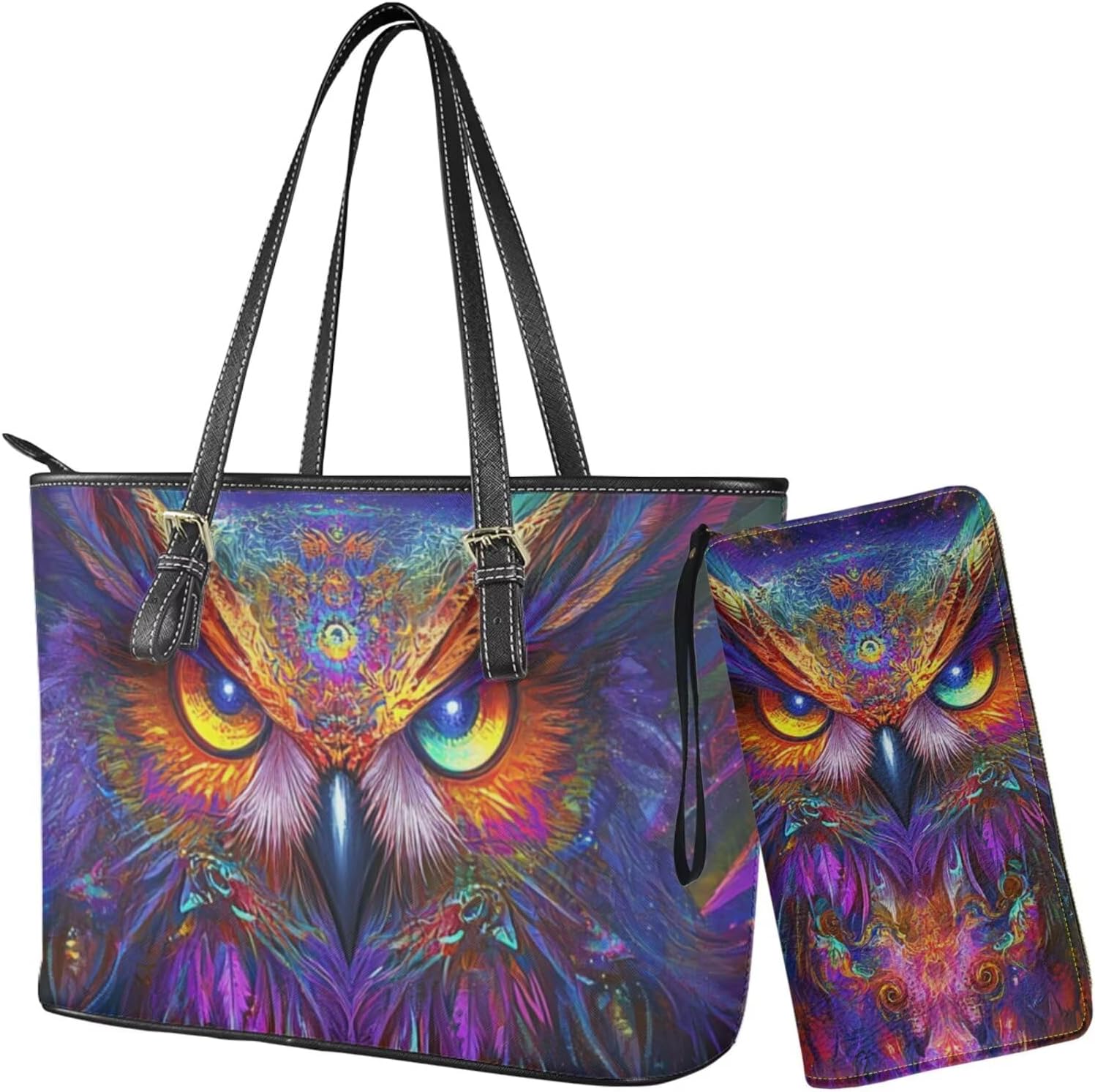 Women Handbags Wallet Sets,Leather Shoulder Bags Tote Bag,Top Handle Satchel Handbags with Zippered Wallet