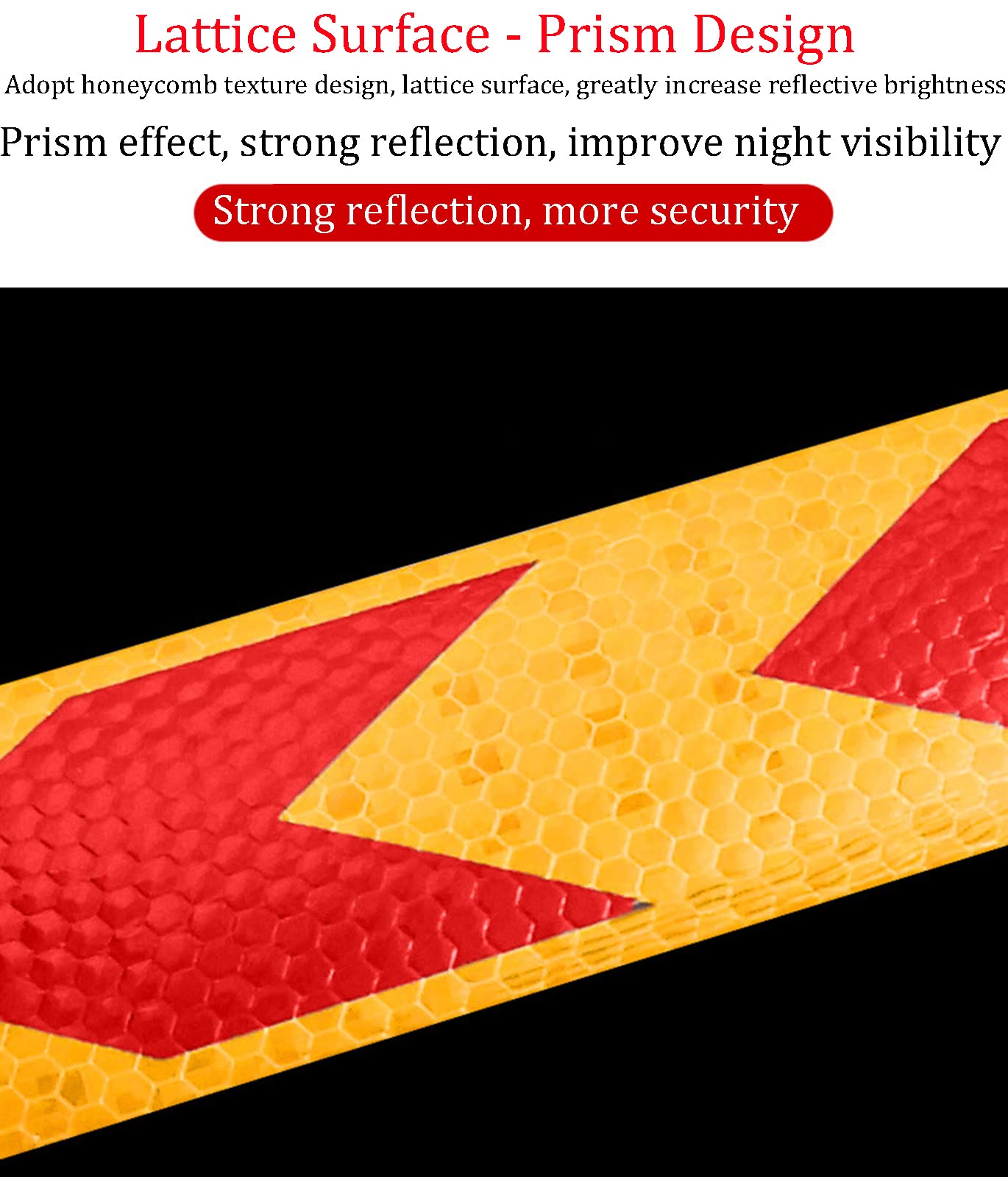 Cinta reflectante, cinta reflectante de señalización peligro, 5 cm x 25 m, impermeable, con vehículo por la noche, para instalaciones de transporte por carretera, vehículos y barcos. Recordatorio de