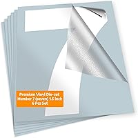 Vista 52 de iSYFIX - Calcomanías de vinilo blancas con número 0 (cero) - Juego de 6 unidades de 1.5 pulgadas autoadhesivas - Decalcomanías premium troqueladas