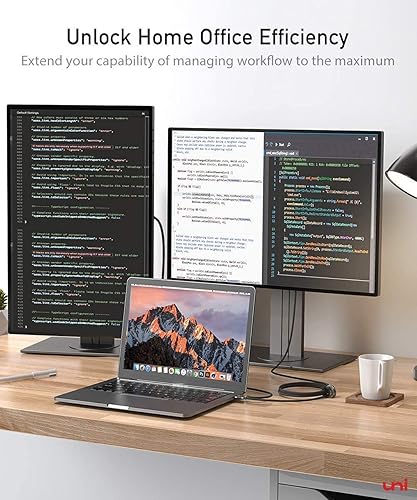 Miniatura 5 de Cable USB C a HDMI para oficina en casa de 3 pies 4K a 60 Hz cable trenzado uni USB tipo C a HDMI compatible con Thunderbolt 3 con MacBook Pro