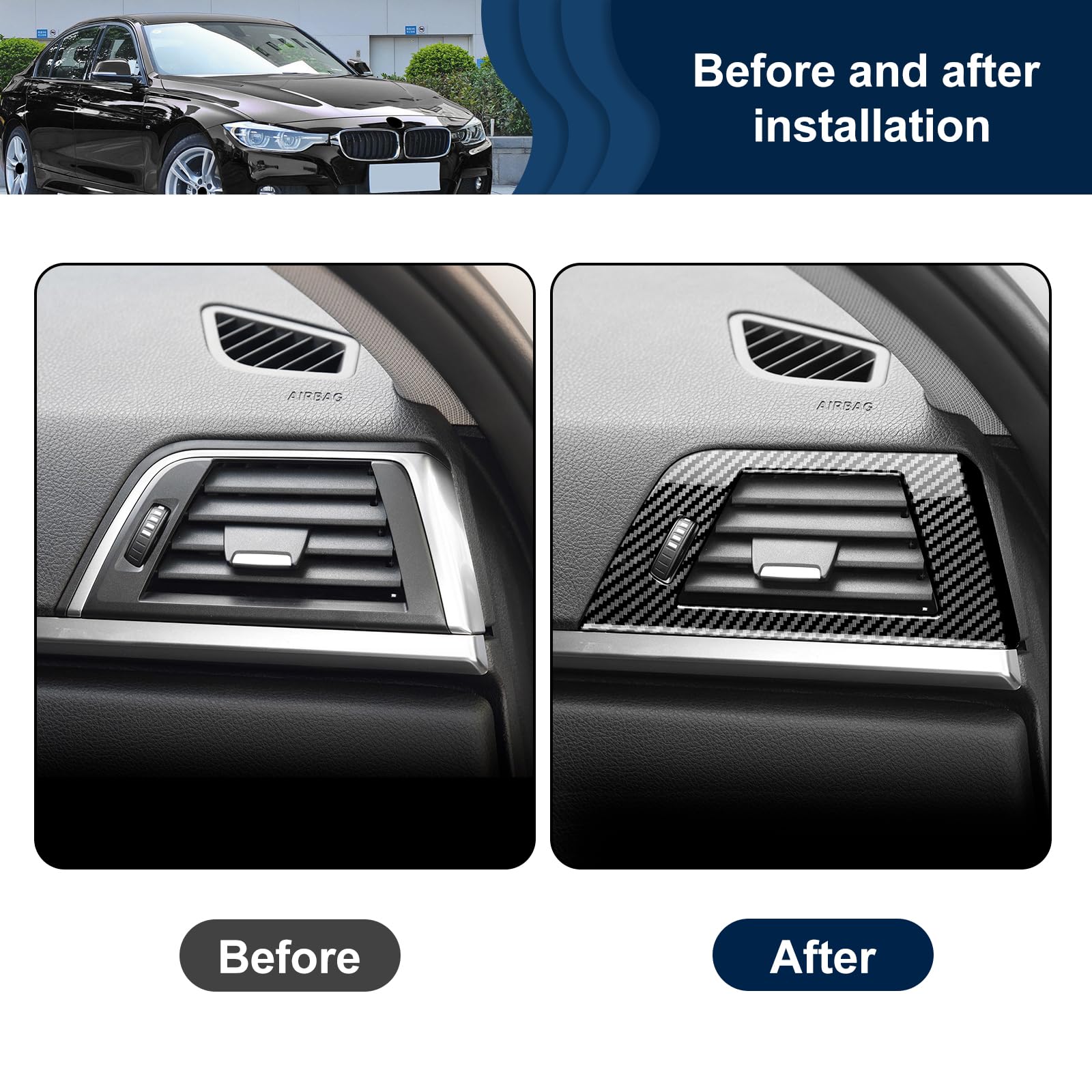 Amazon | FEXIDA BMWダッシュボードパネルエアアウトレットカバー、ABS