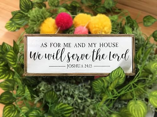 Miniatura 6 de París Loft As for Me and My House We Will Serve The Lord - Placa rústica de madera para pared, decoración del hogar de granja, decoración cristiana,