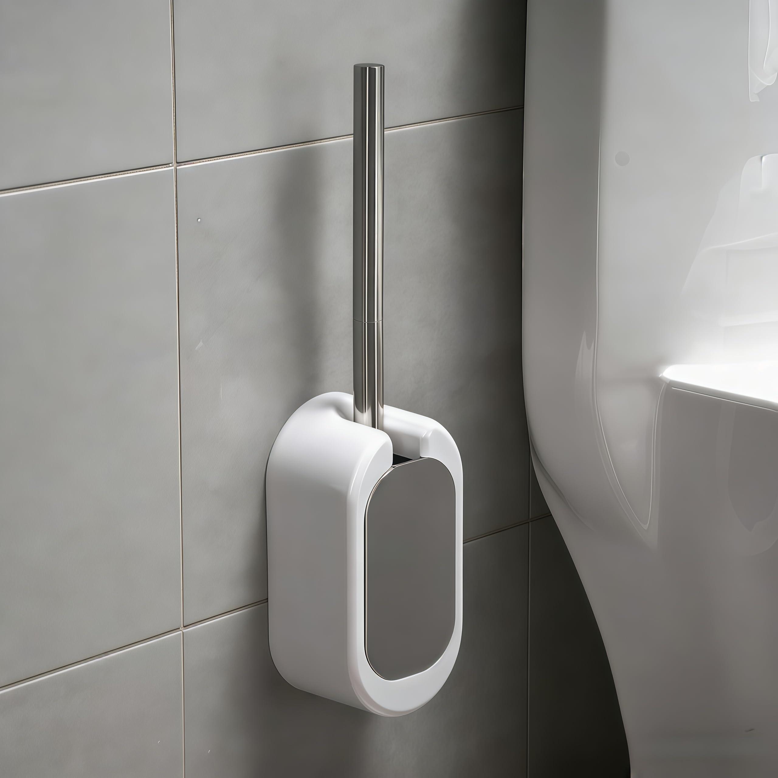 Set scopino for WC in ABS e acciaio inox