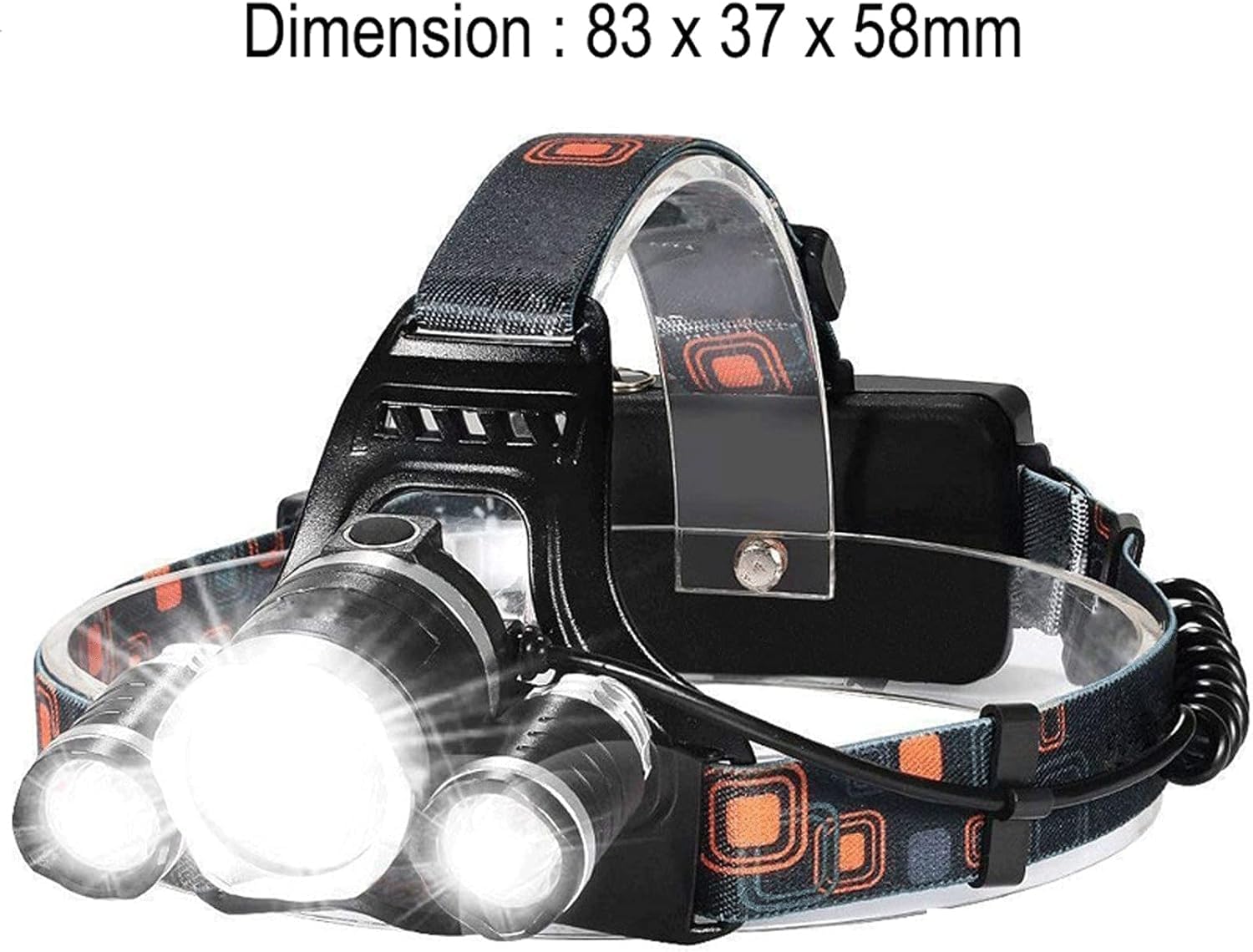 Linterna Frontal LED Recargable, Linterna Frontal superpotente, Recargable por USB, luz Frontal portátil for Trabajo