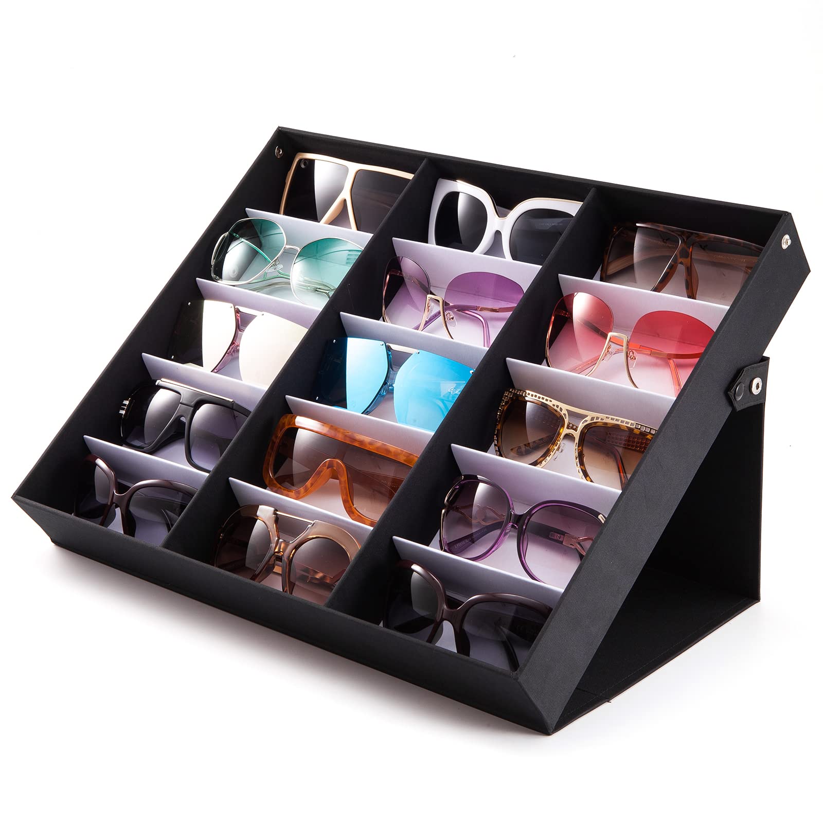 TRIUMPH VISION Sunglasses Organizer Storage Eyeglass Box Glasses Case Tray