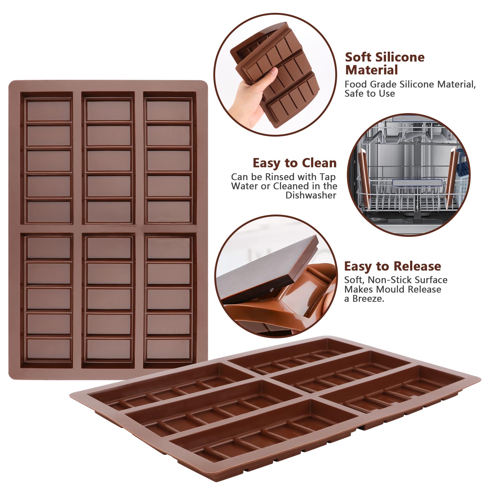 Stampo Tavoletta cioccolato rettangolare in silicone da Silikomart