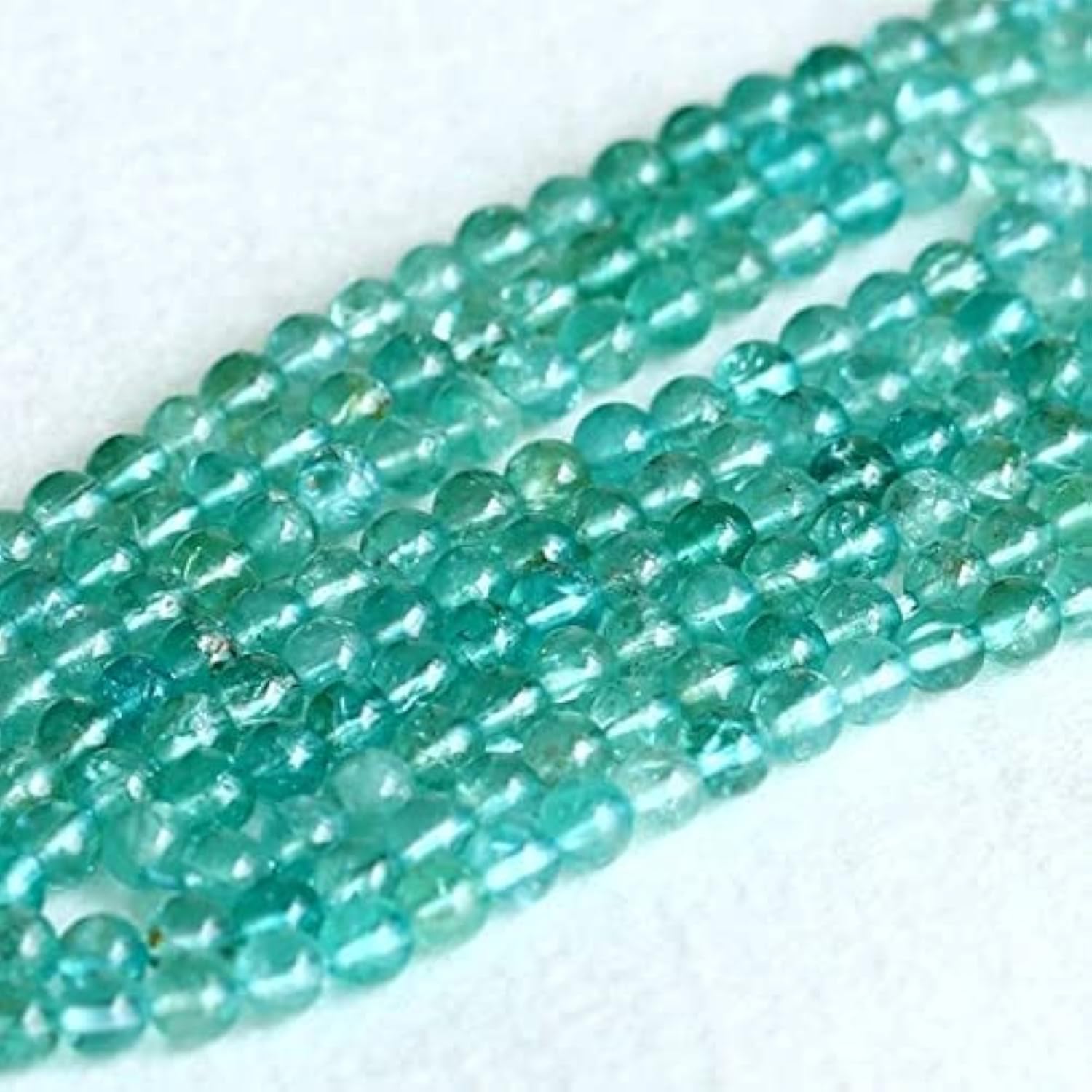 Apatite bleu-vert naturelle LKBEADS 6mm, éliminez les fausses pierres de vos bijoux faits main