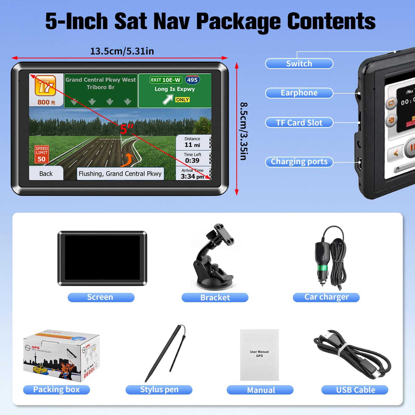 Garmin Dezl 580 LMT-S, Navigateur GPS De Camion Avec écran De 5 Pouces, Mises à Jour Gratuites à