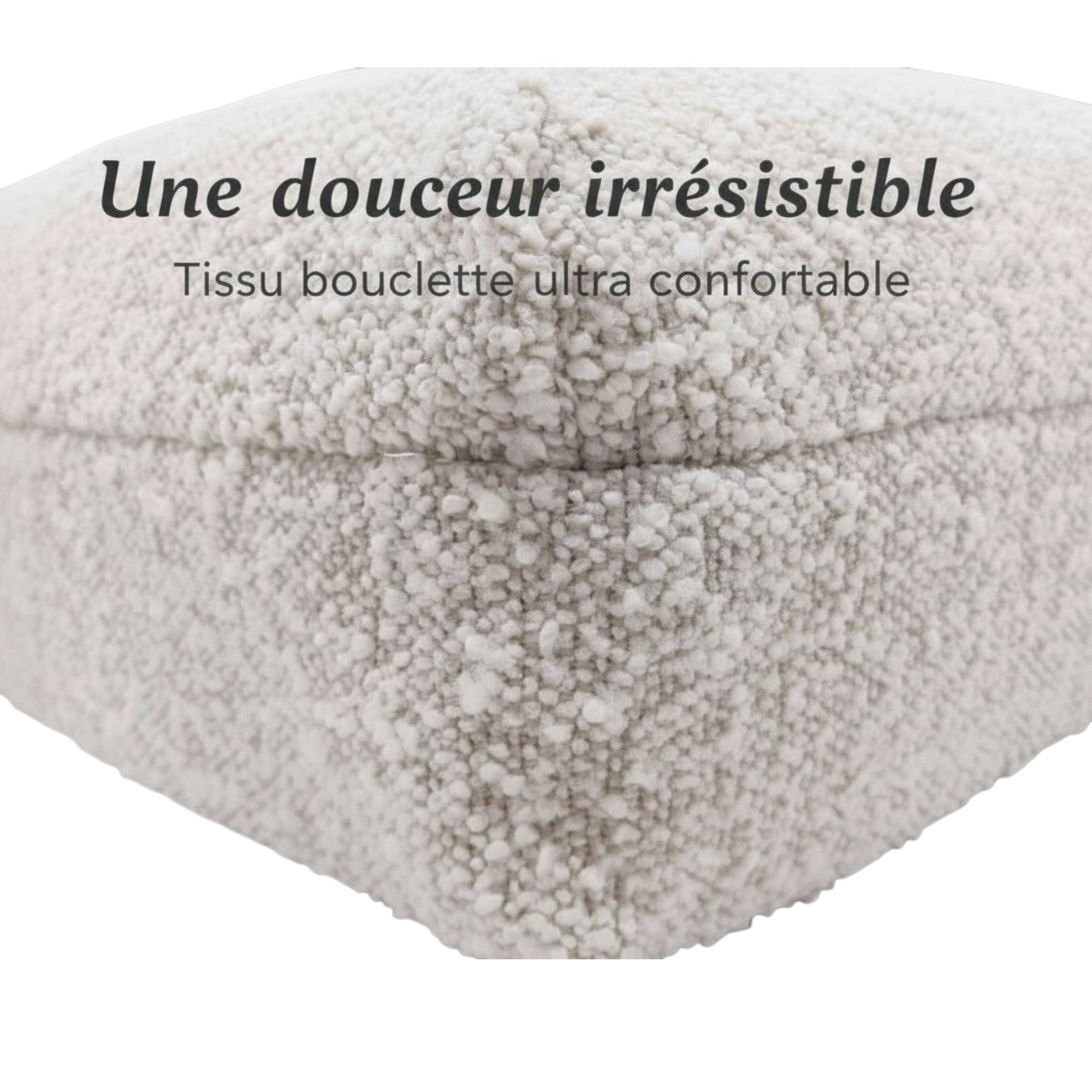 Duff® Lit Orthopédique Chien Grande Taille L (115x90 cm) – Matelas Mémoire de Forme Haute Densité – Tissu Bouclette Premium, Housse Lavable – Confort Durable & Élégant