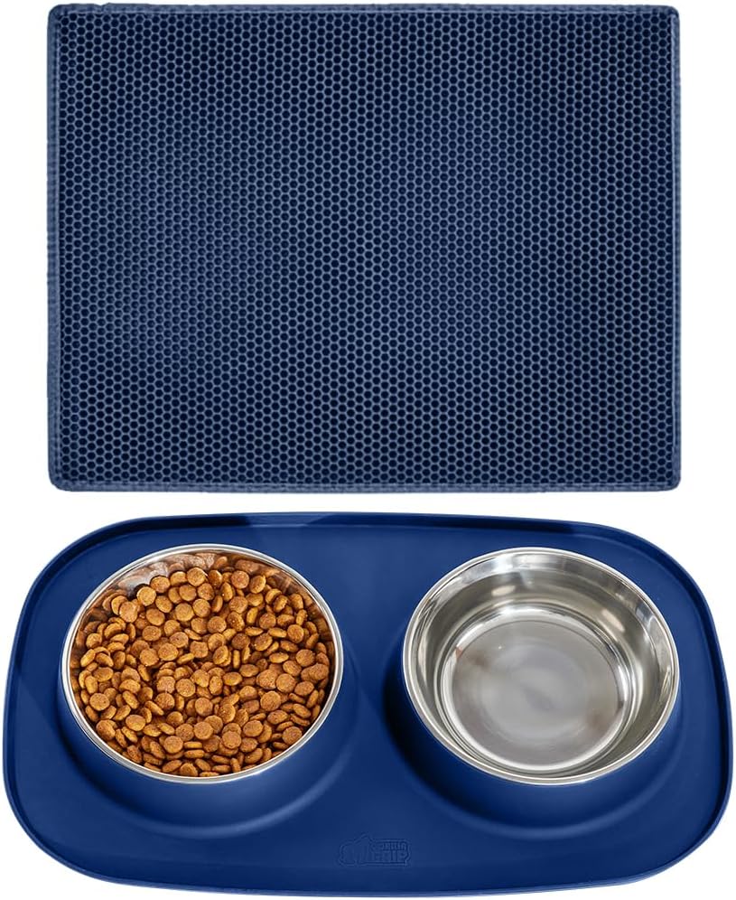 Gorilla Grip Cat Mat and Pet Feeding Bowl