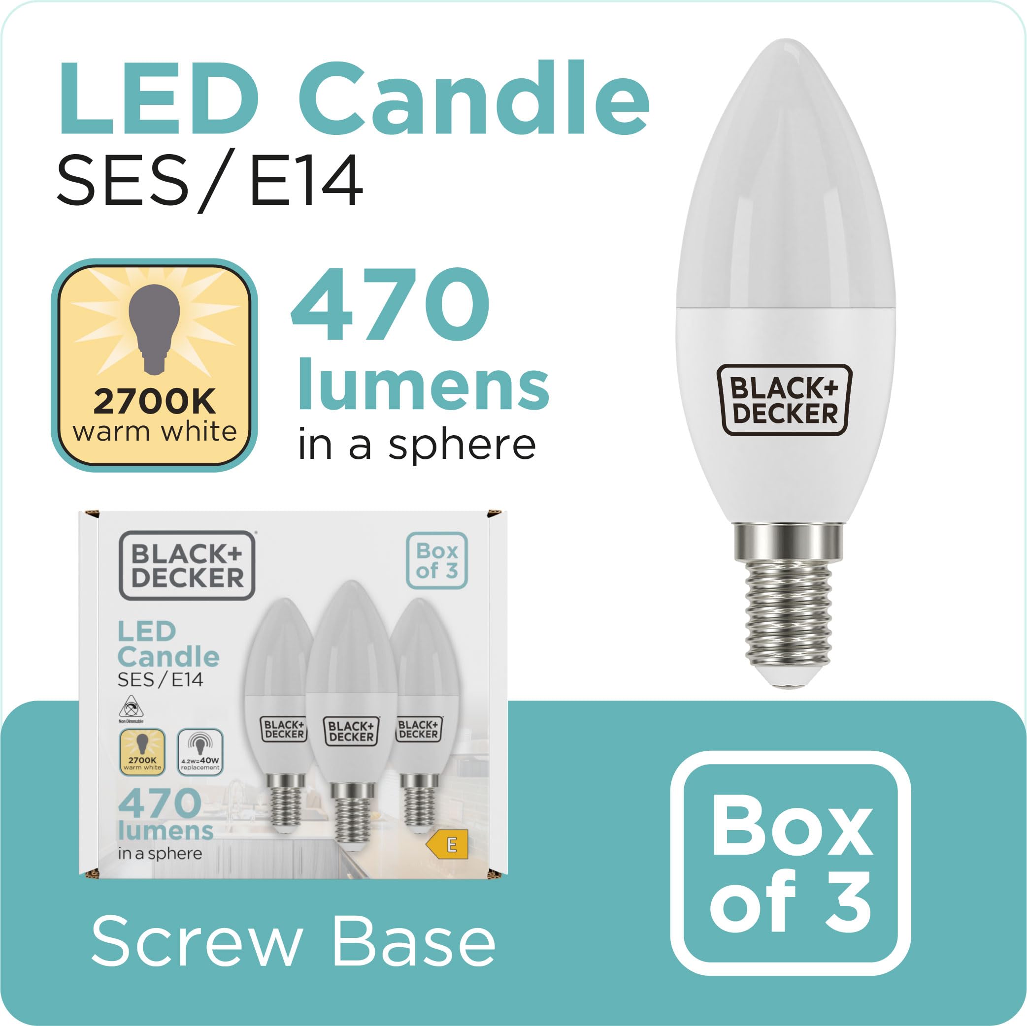 BLACK+DECKER®, LED Candle Lightbulbs - Image 3